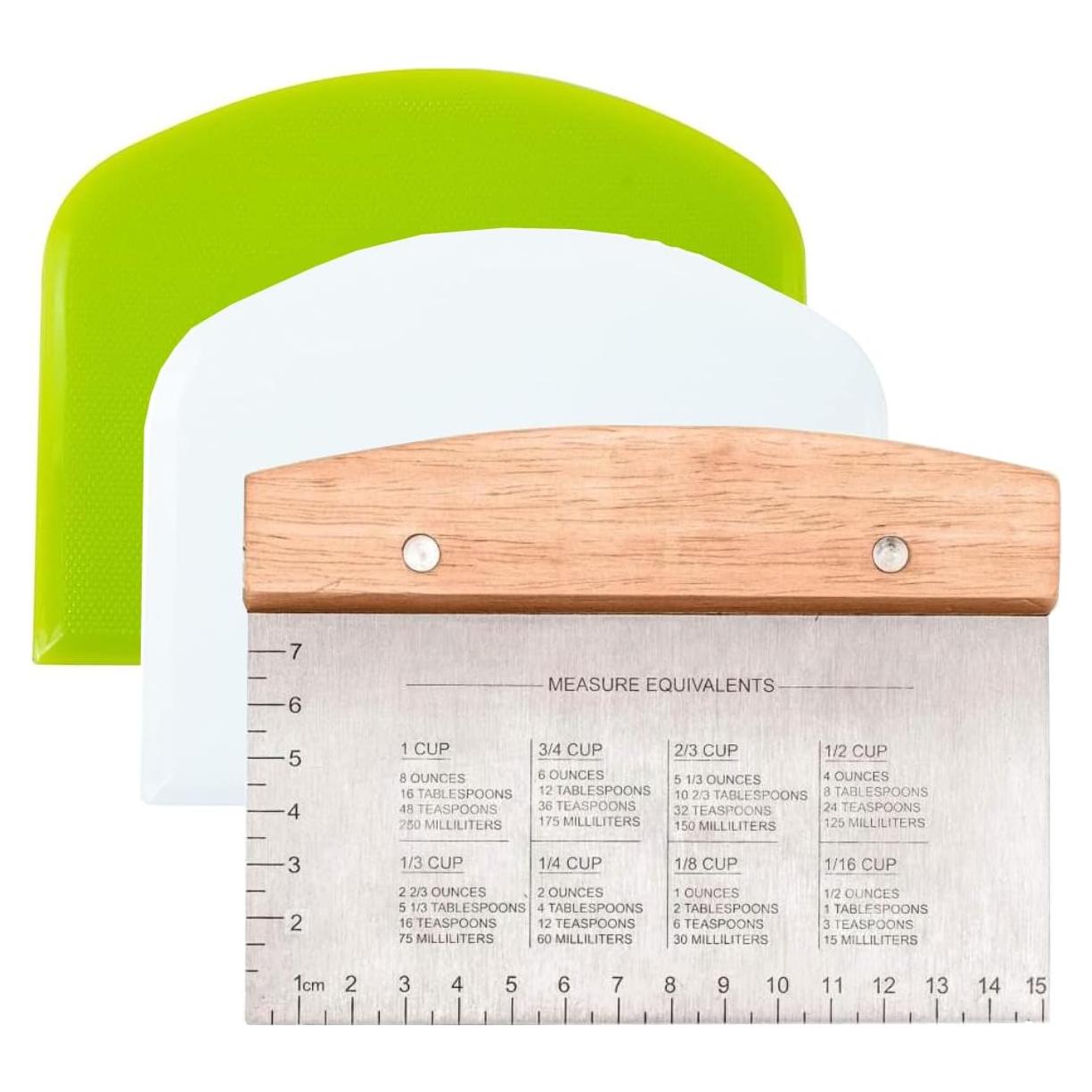 Cortador y Raspador de Masa Boorika de Acero Inoxidable 15x11 cm