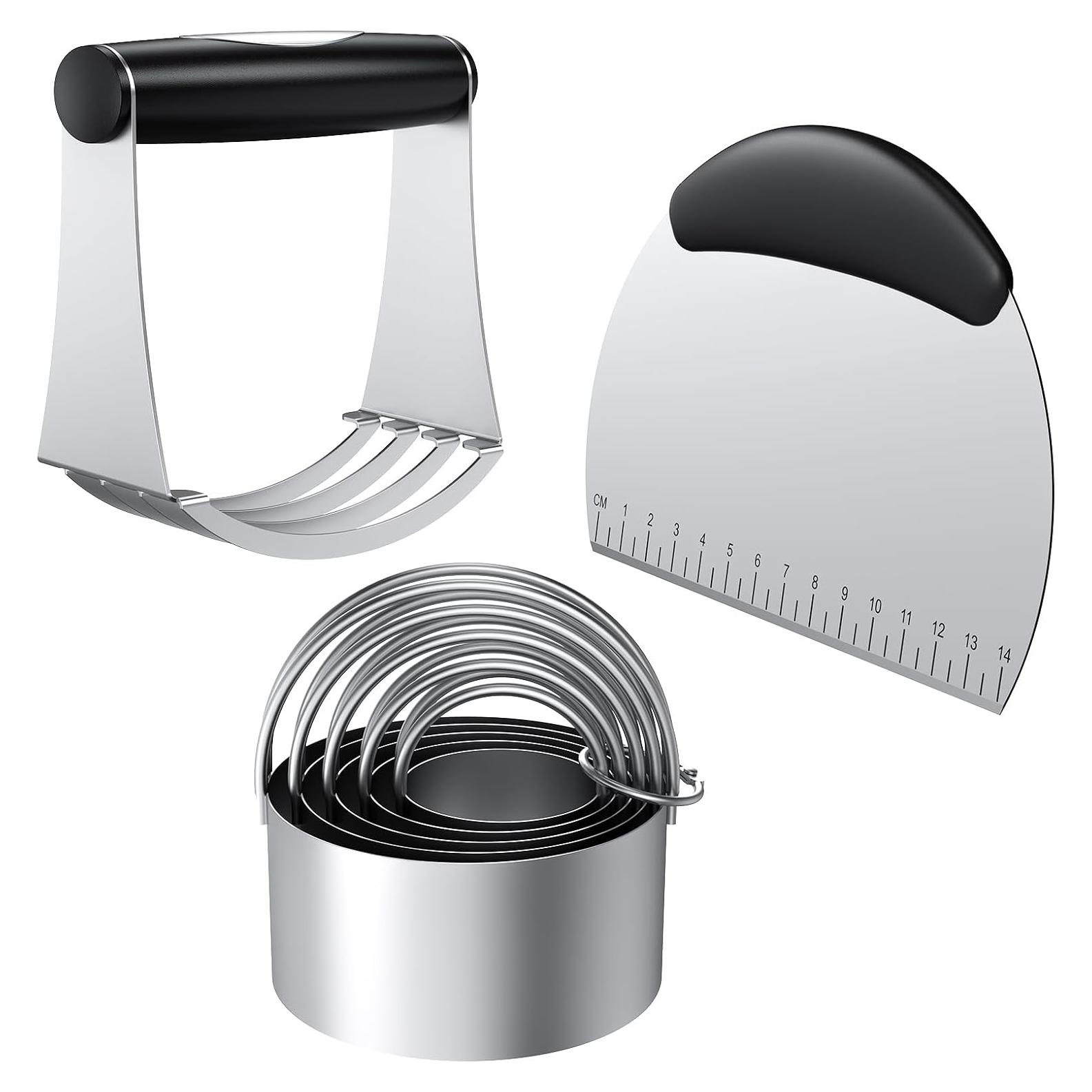 Juego de Cortadores de Galletas Frapkom 3 Piezas Acero Inoxidable