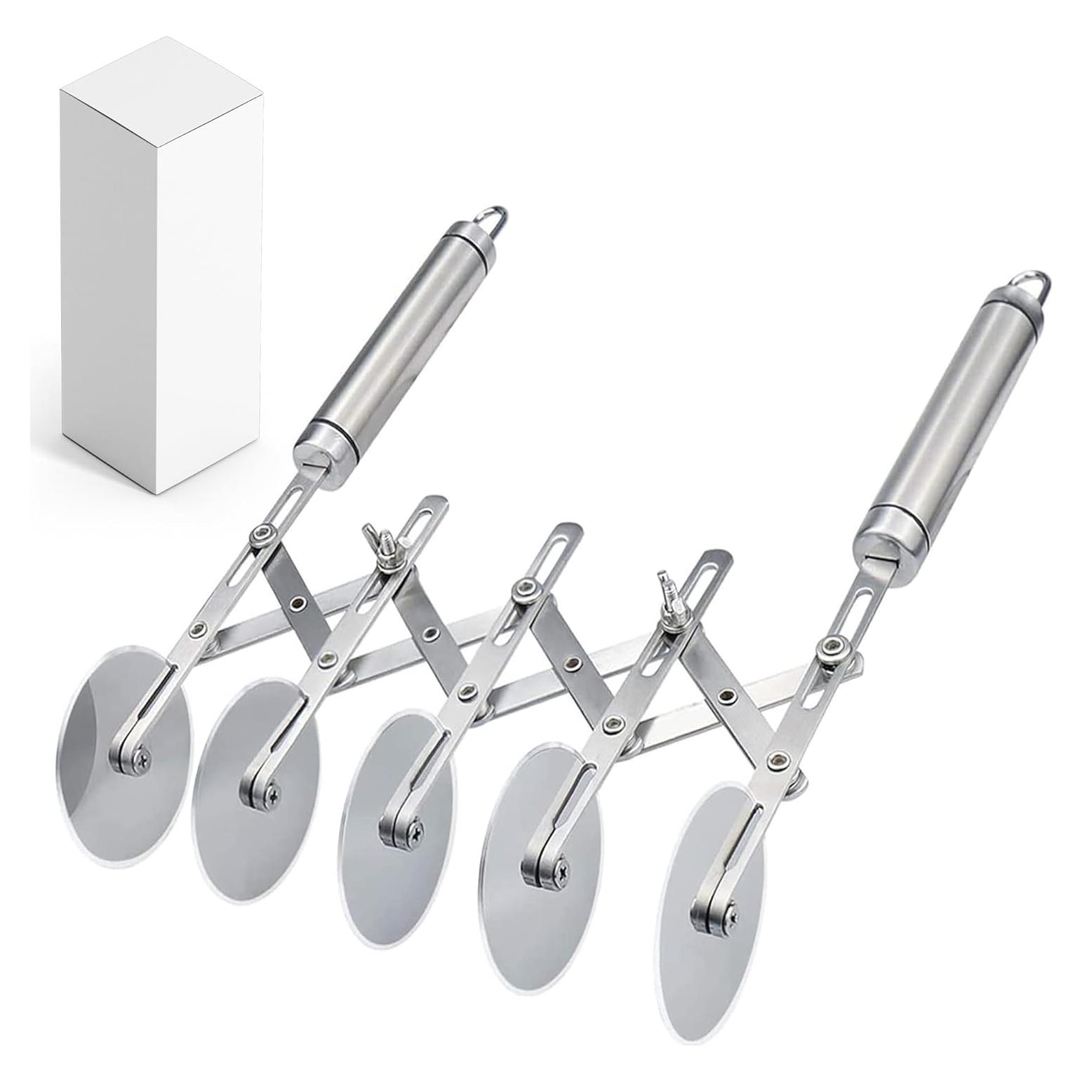 Cortador de Pastelería Profesional Lihengkong 5 Ruedas Acero Inoxidable