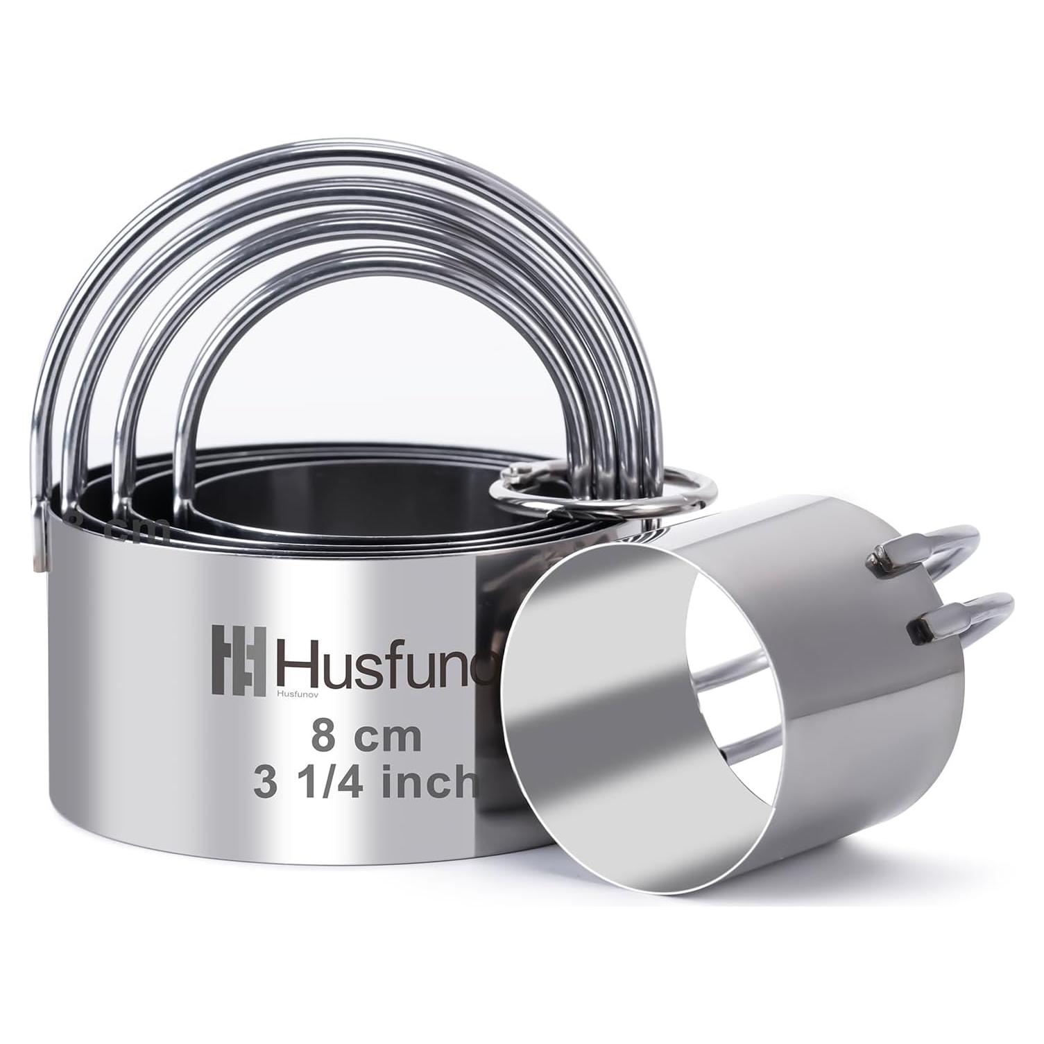 Juego de Cortadores de Galletas Redondos Husfunov 5 Piezas