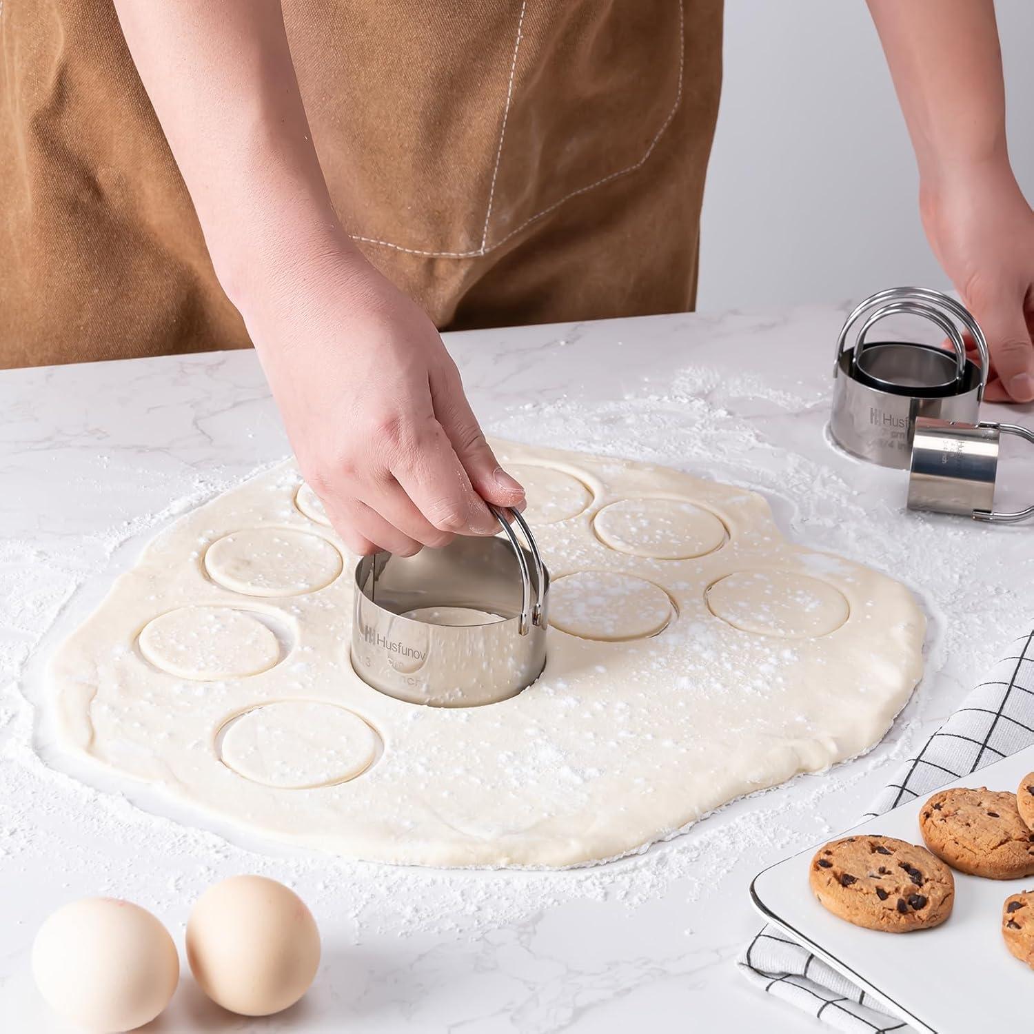 Juego de Cortadores de Galletas Redondos Husfunov 5 Piezas