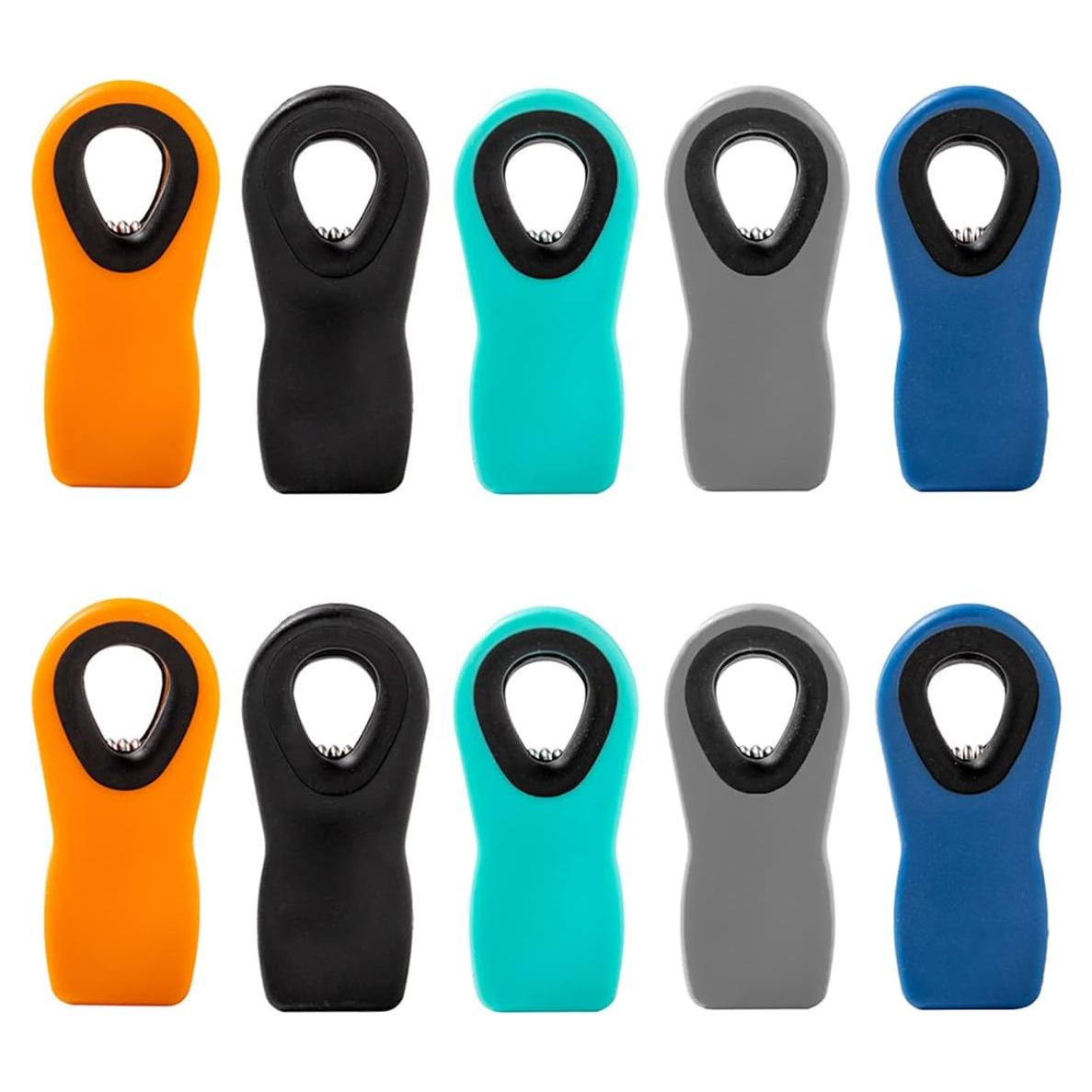 Pinzas Magnéticas de Silicona Hedameili 10 Pcs Coloreadas