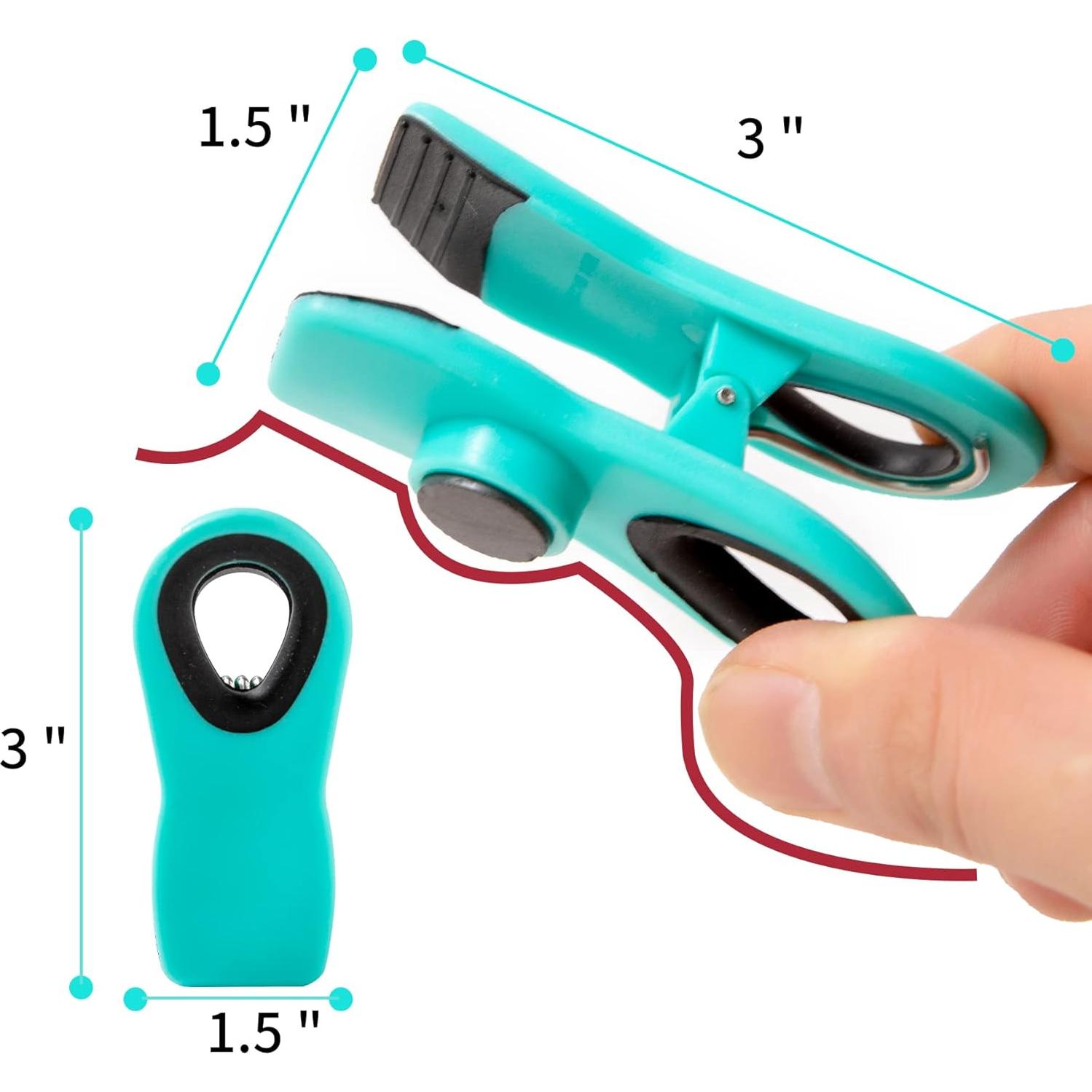 Pinzas Magnéticas de Silicona Hedameili 10 Pcs Coloreadas