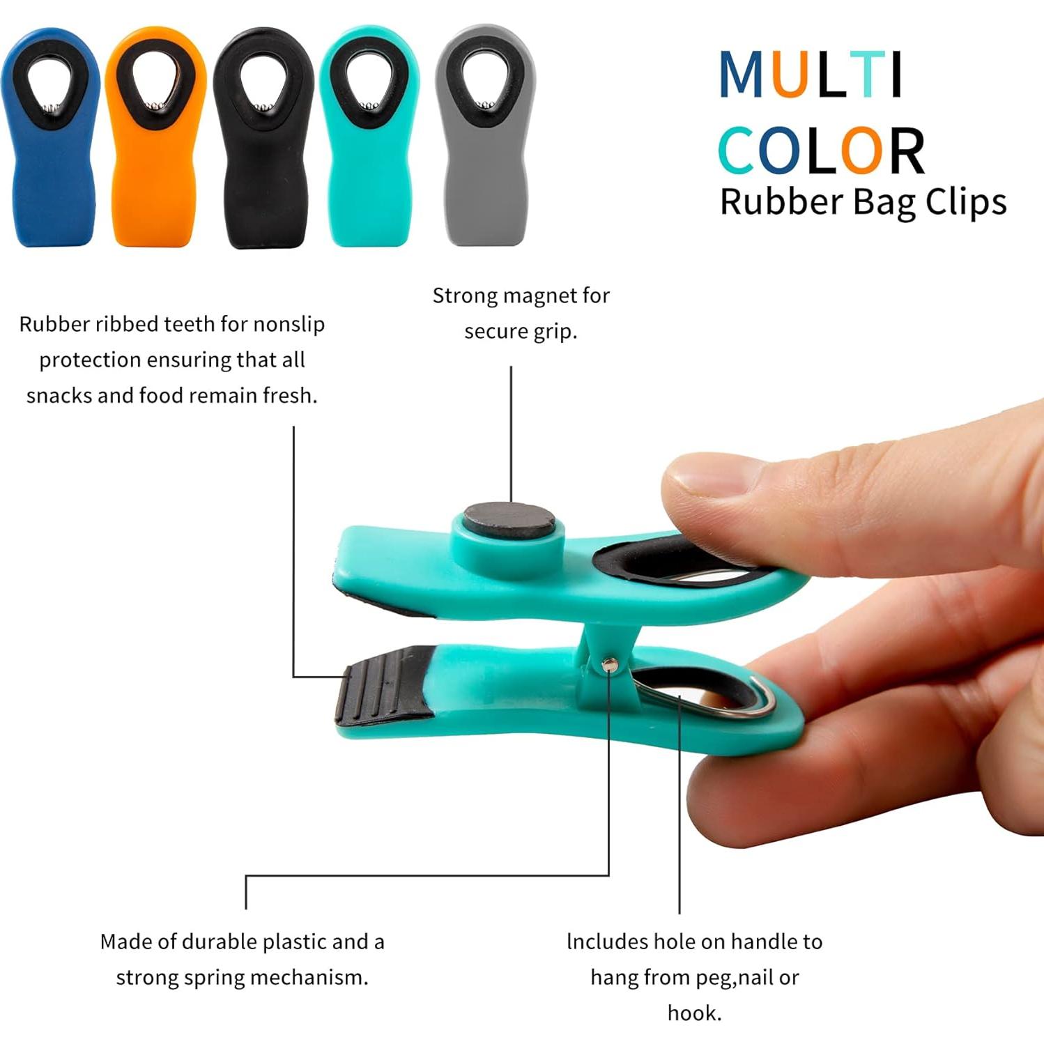 Pinzas Magnéticas de Silicona Hedameili 10 Pcs Coloreadas