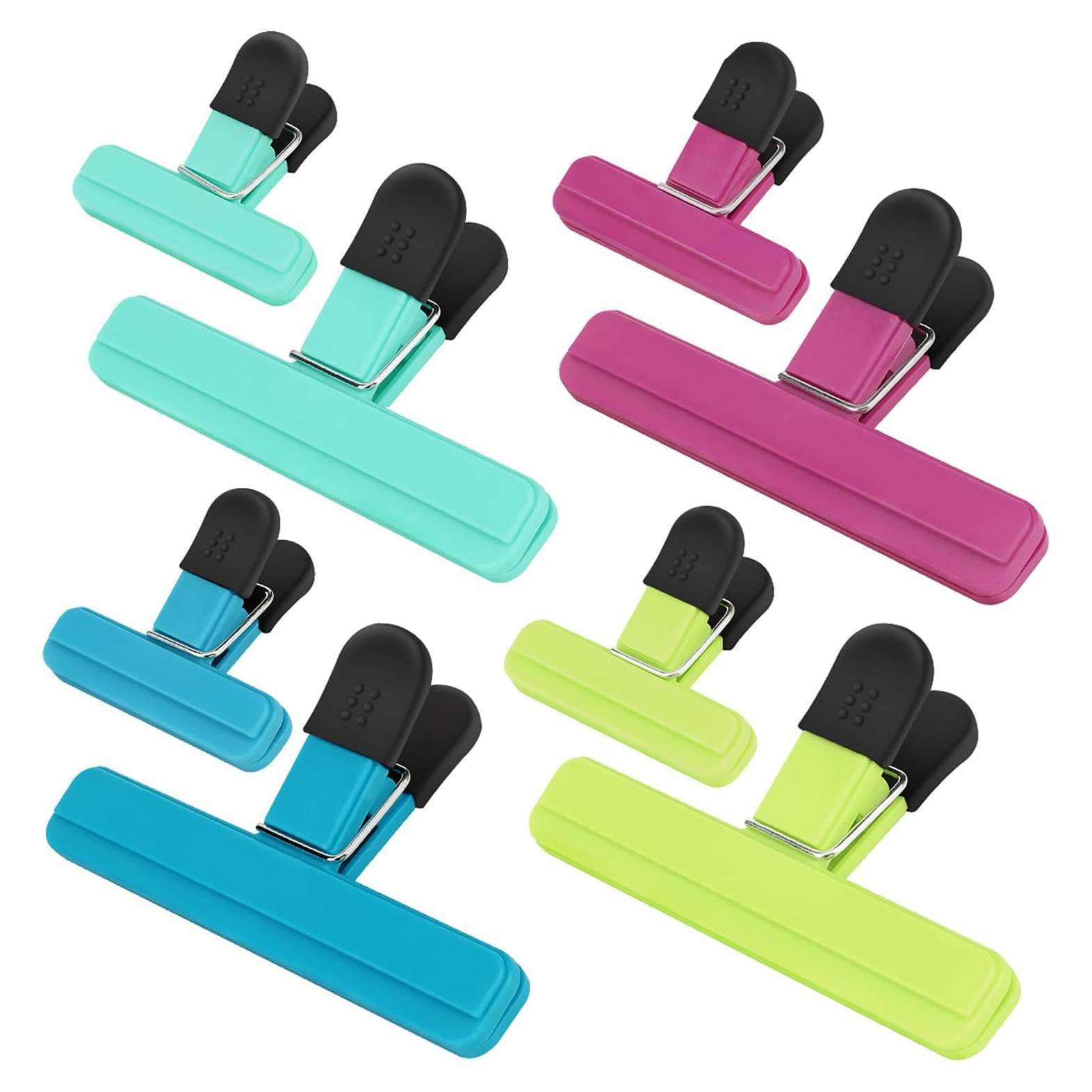 Clips para Alimentos TACGEA - Paquete de 8 (4 grandes, 4 pequeños)