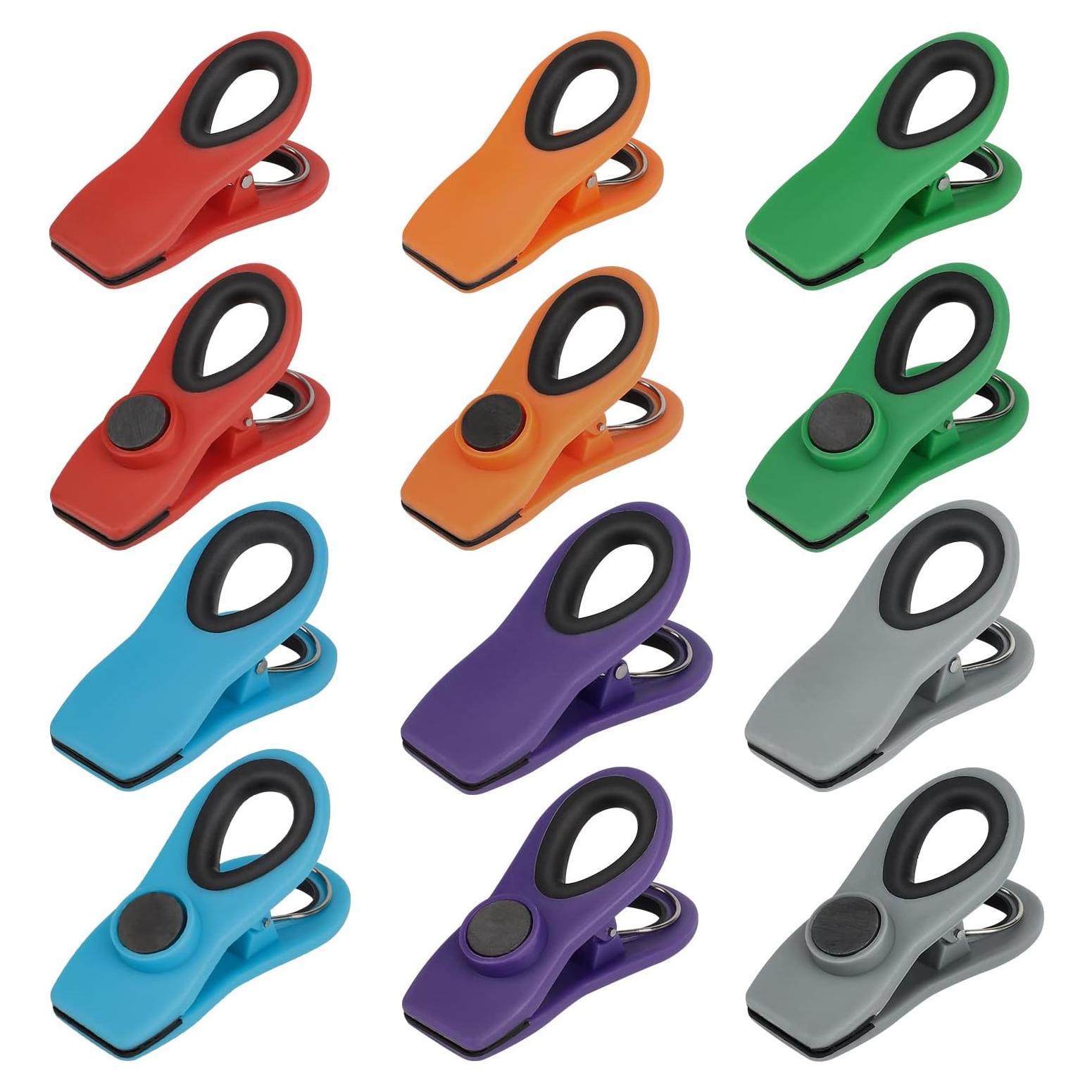 Clips Magnéticos TACGEA para Alimentos 12 Piezas Multicolor