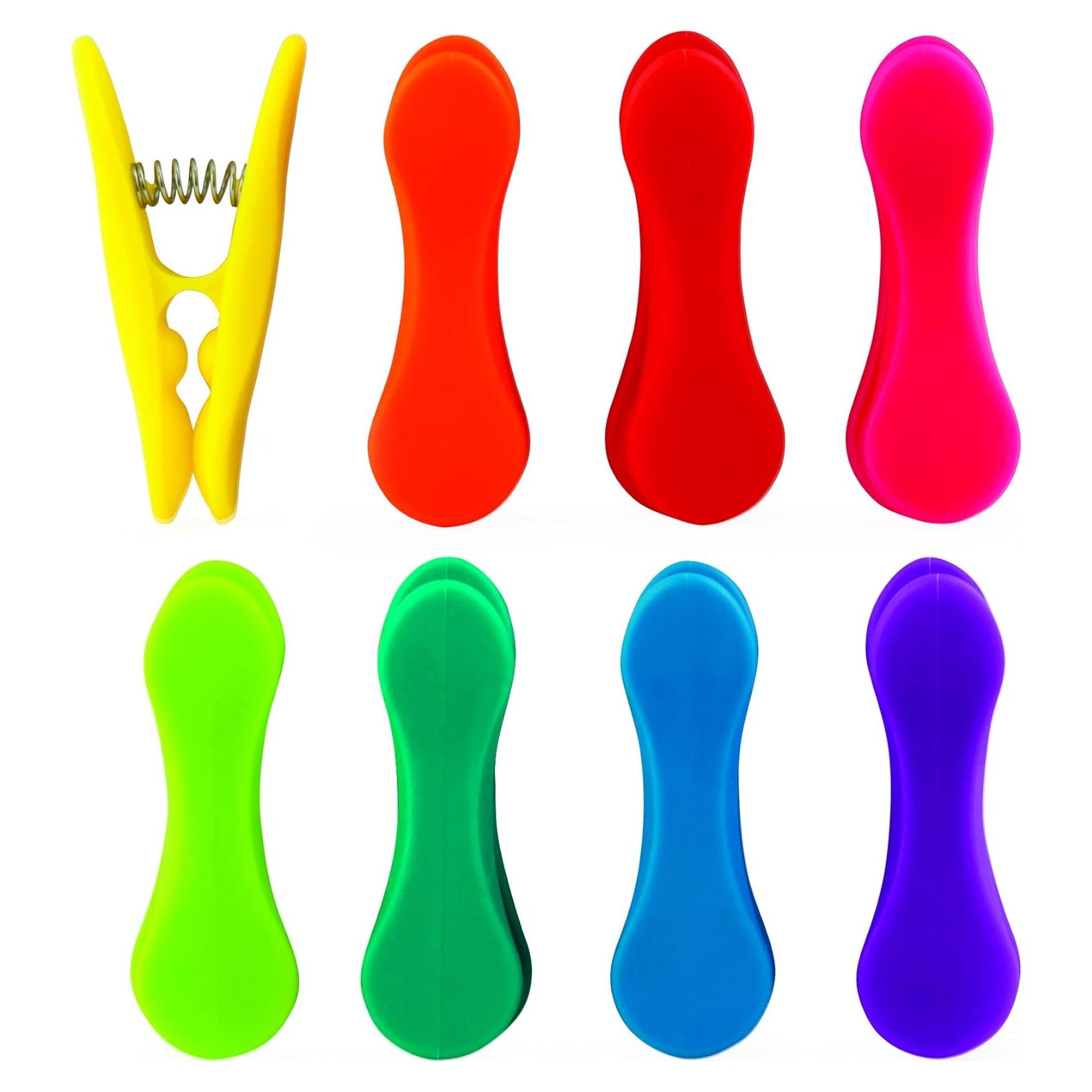 Pinzas de Bolsa Kikkerland Arcoíris (Juego de 8) Multicolor