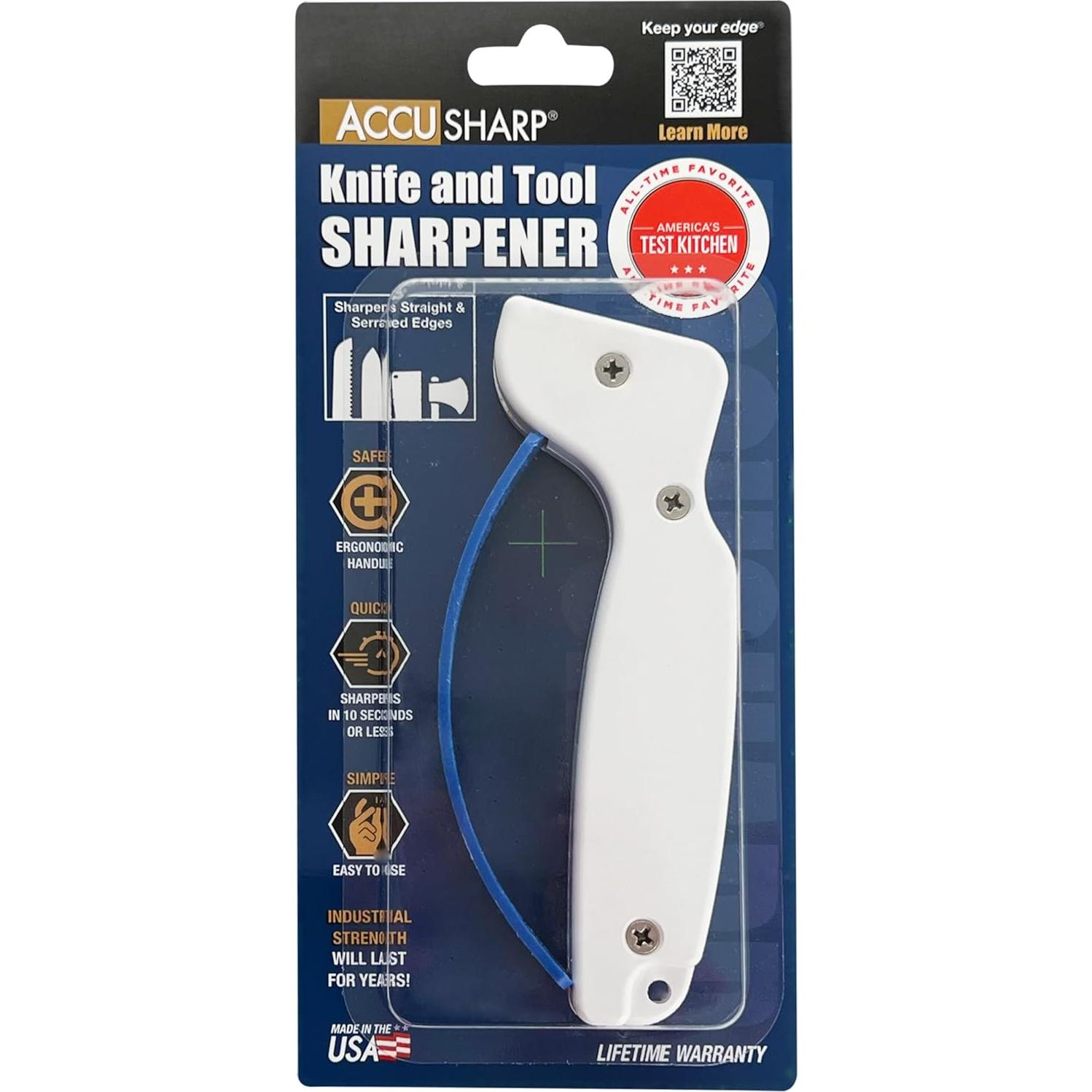 Afilador de cuchillos AccuSharp blanco ergonómico 22,86 cm