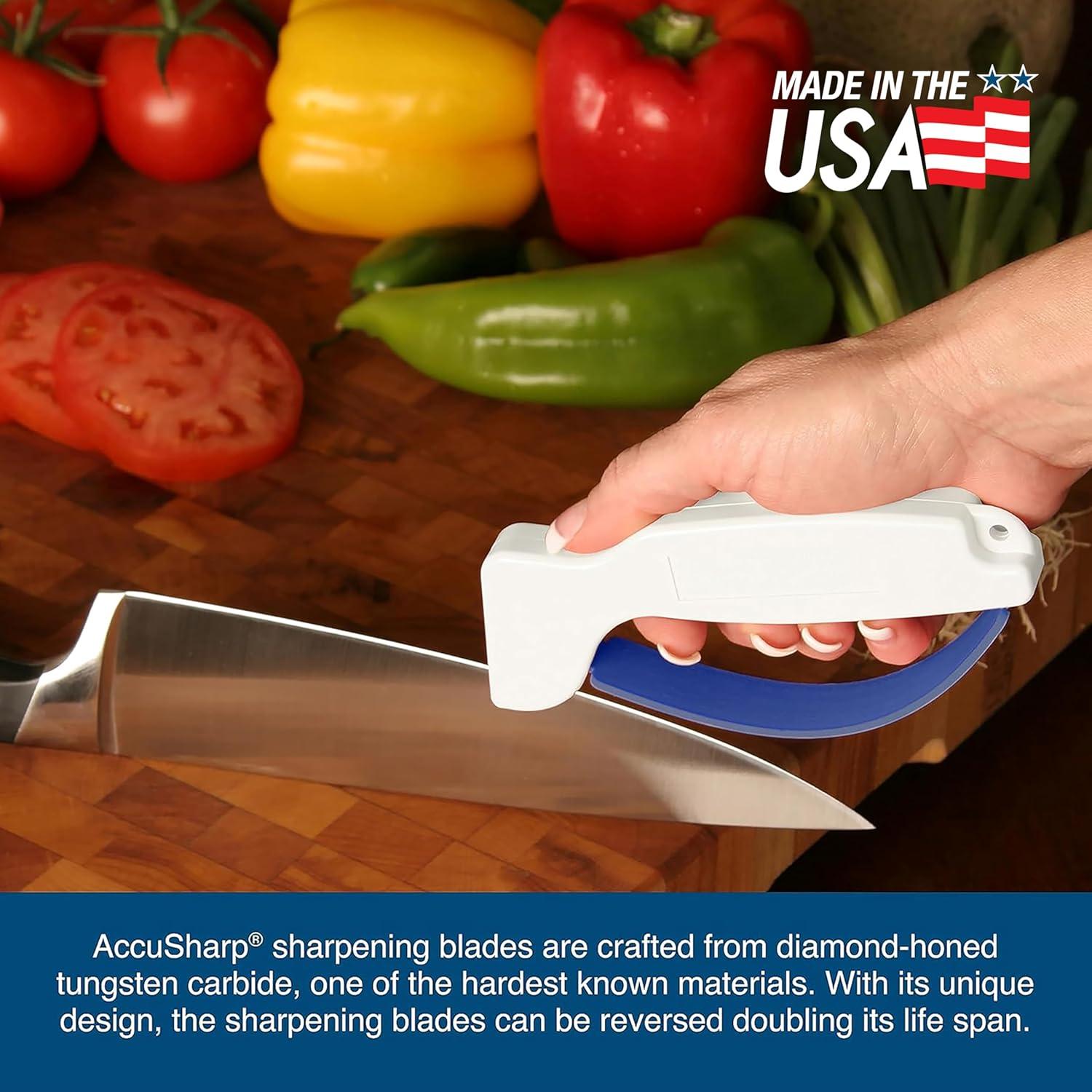 Afilador de cuchillos AccuSharp blanco ergonómico 22,86 cm