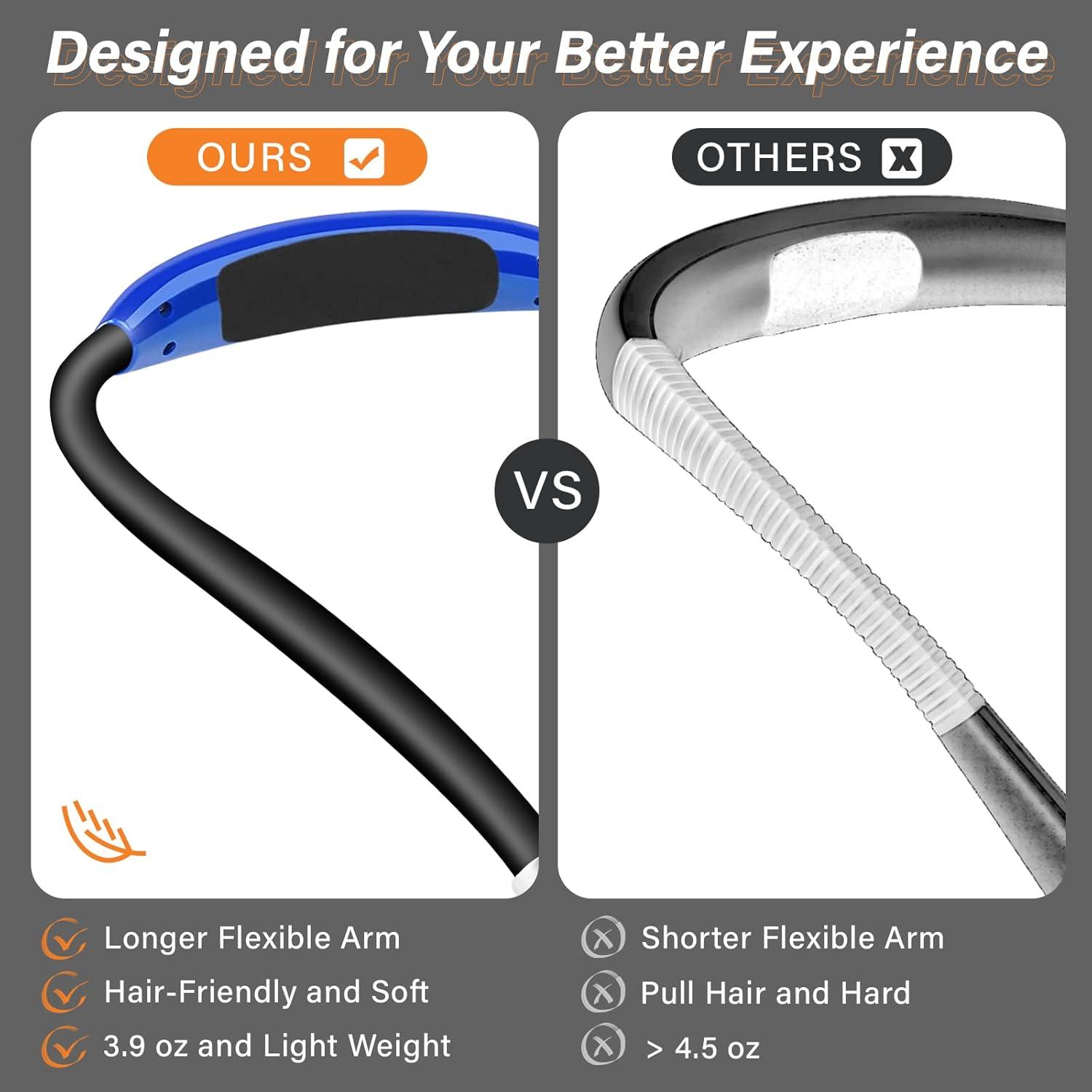 Luz de Lectura LED Vekkia para el Cuello Azul, 3 Brillos