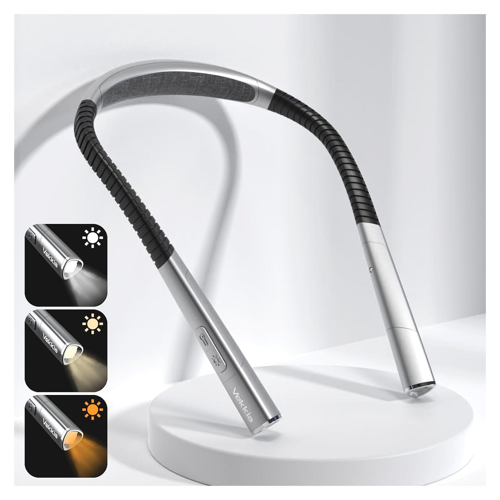 Luz de Lectura LED Vekkia para el Cuello Recargable 3 Colores