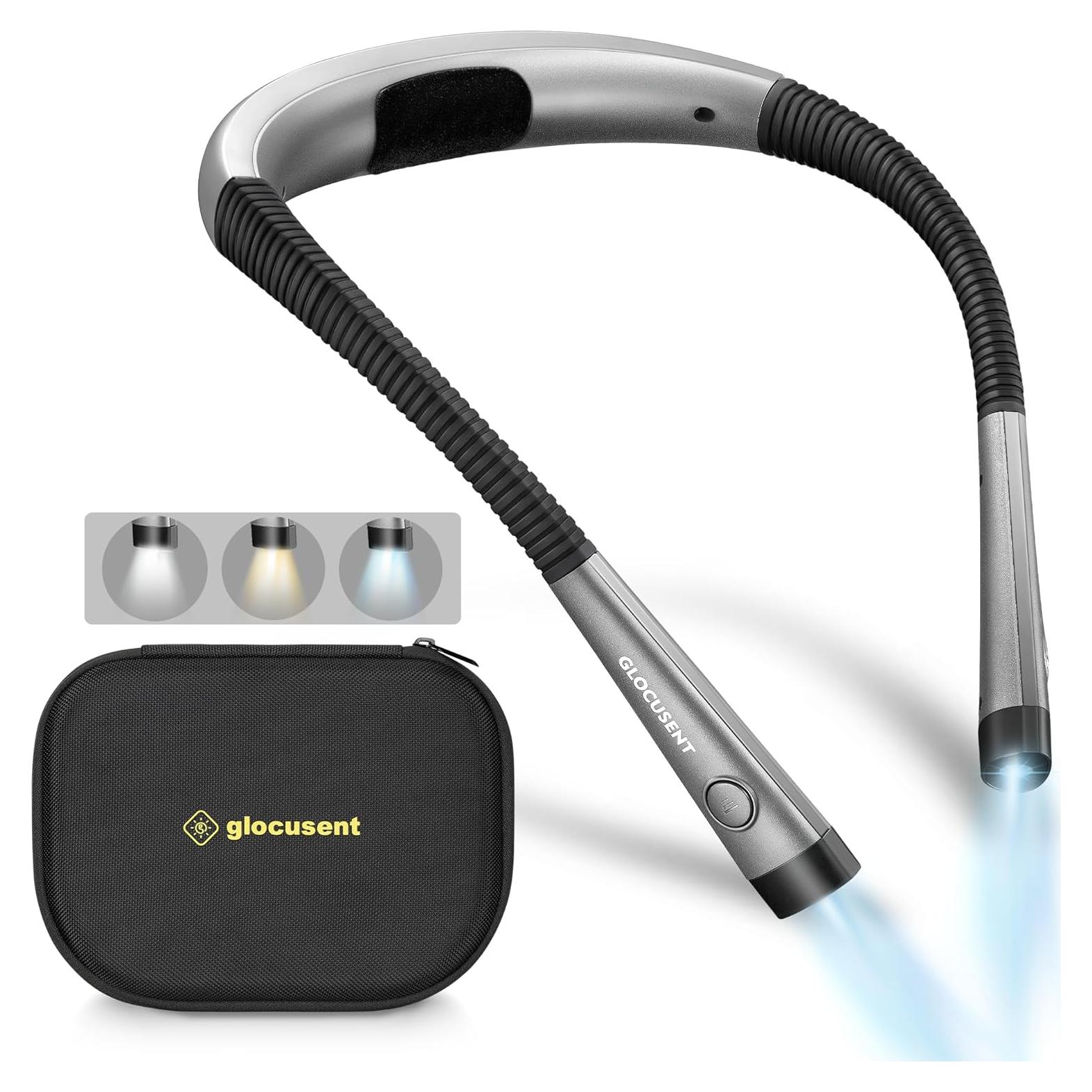 Luz de lectura Glocusent recargable con estuche EVA 3 colores