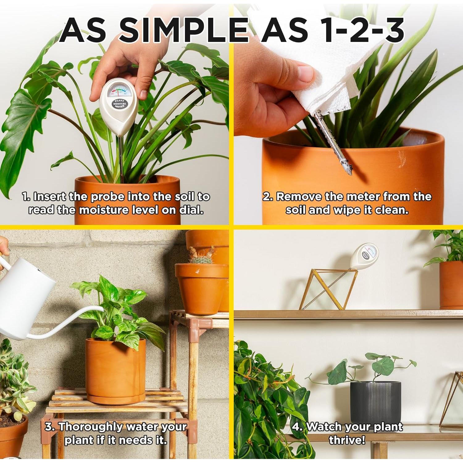 Medidor de Humedad de Suelo Classy Casita - Blanco