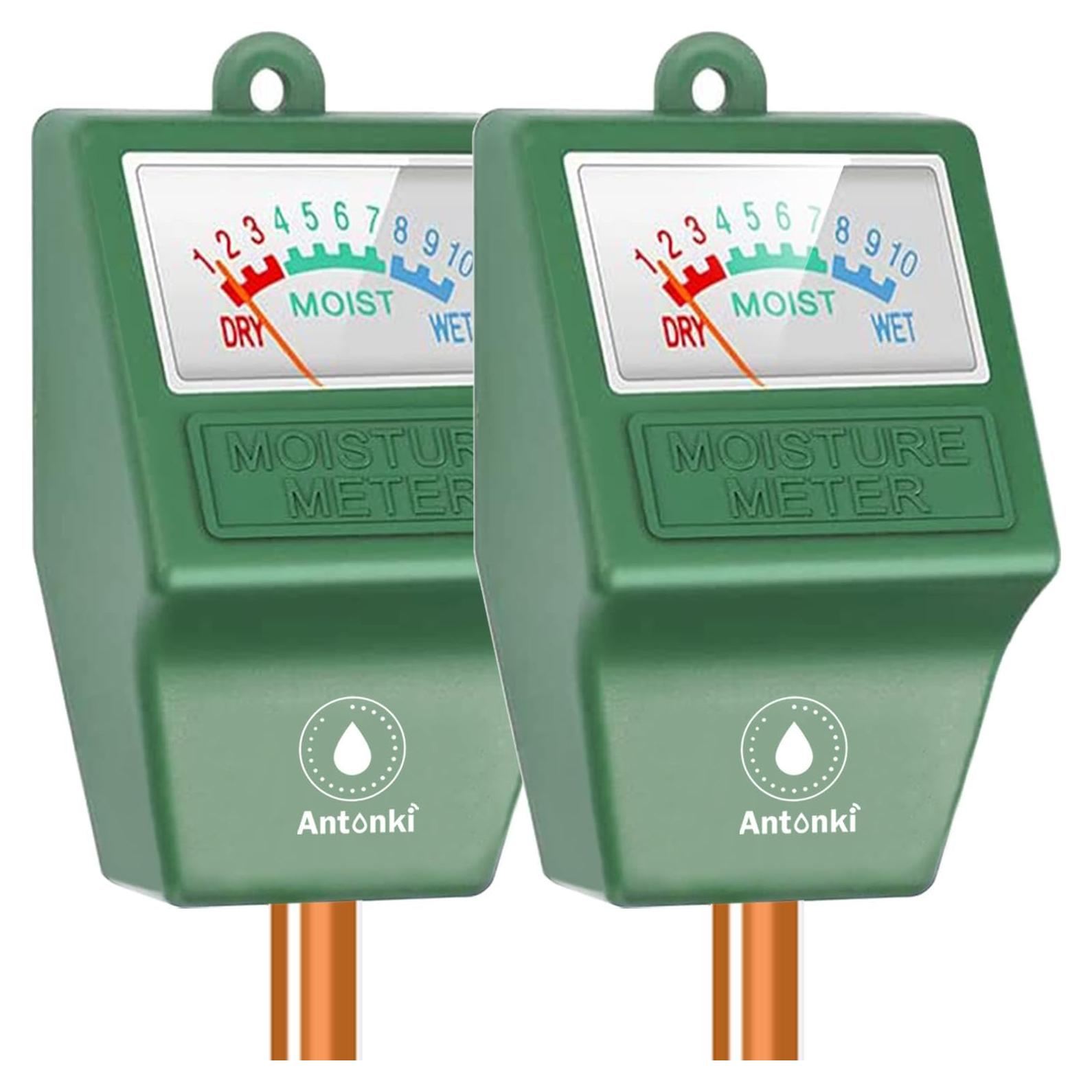 Medidor de Humedad del Suelo Antonki 2 Pack - Sin Batería
