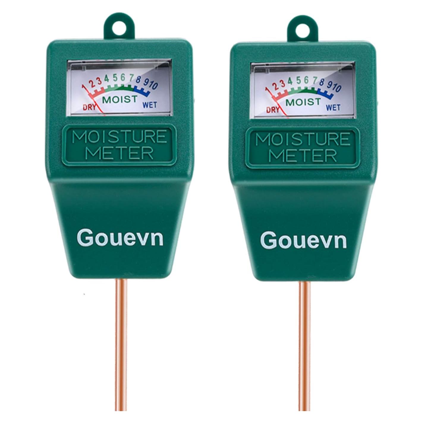 Medidor de Humedad del Suelo Gouevn 2 Pack - Higrómetro para Plantas