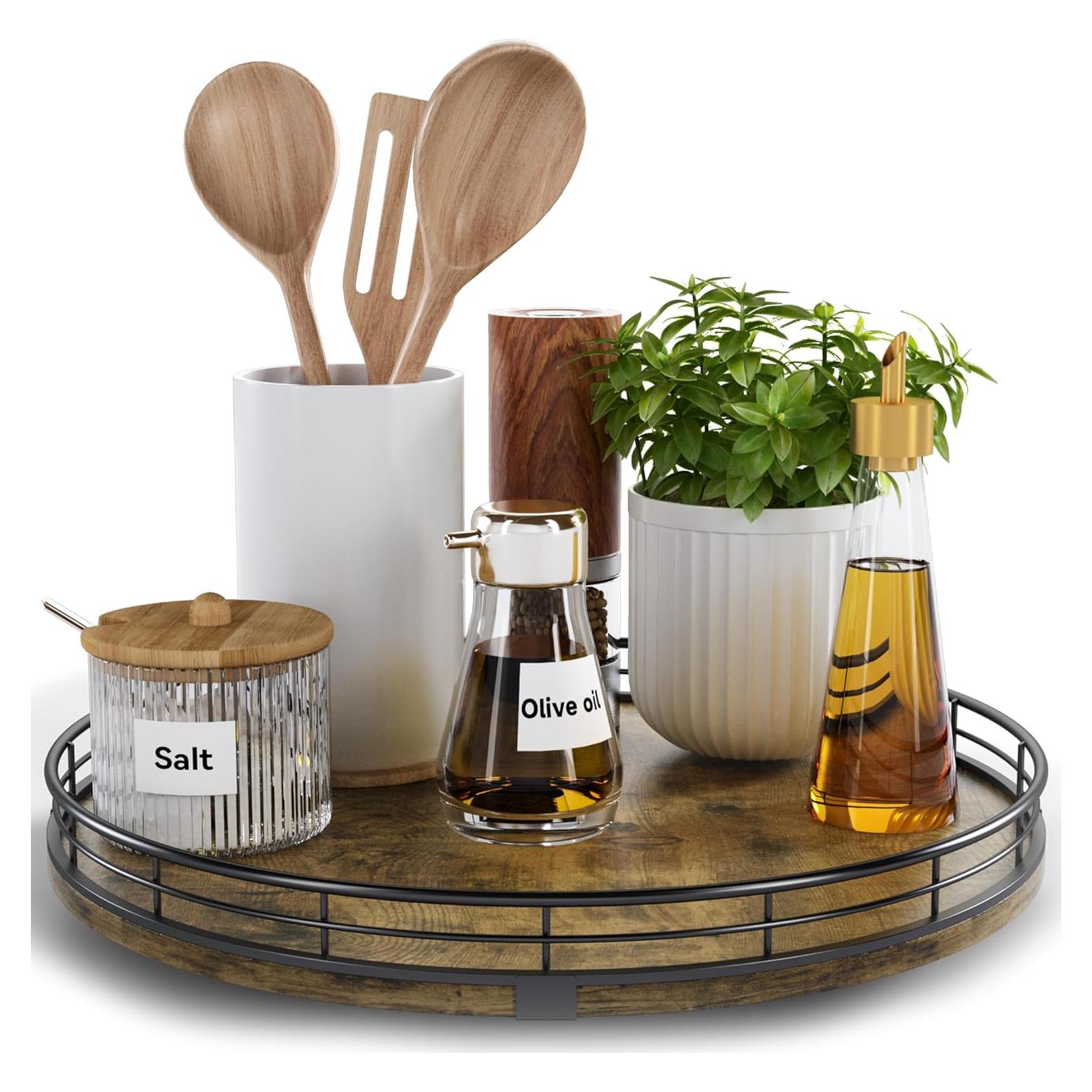 Organizador Giratorio Lazy Susan HGF 30,48 cm Madera Rústica