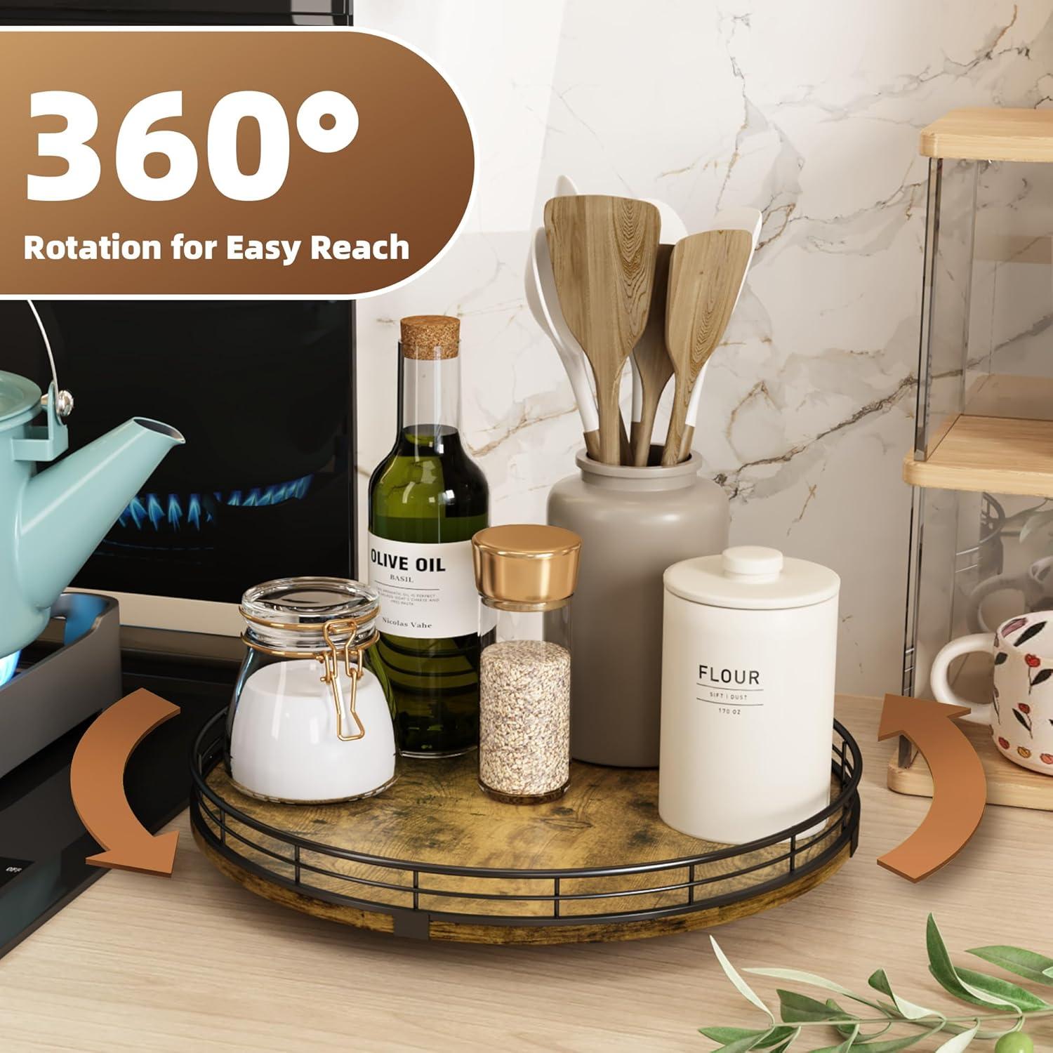 Organizador Giratorio Lazy Susan HGF 30,48 cm Madera Rústica