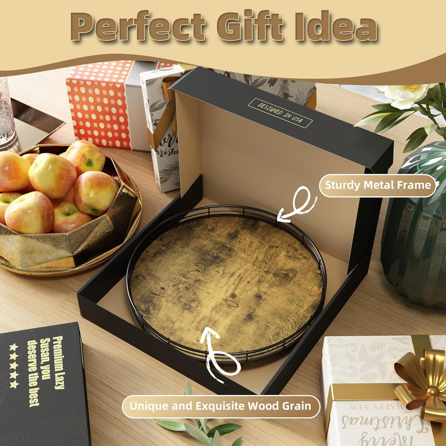 Organizador Giratorio Lazy Susan HGF 30,48 cm Madera Rústica