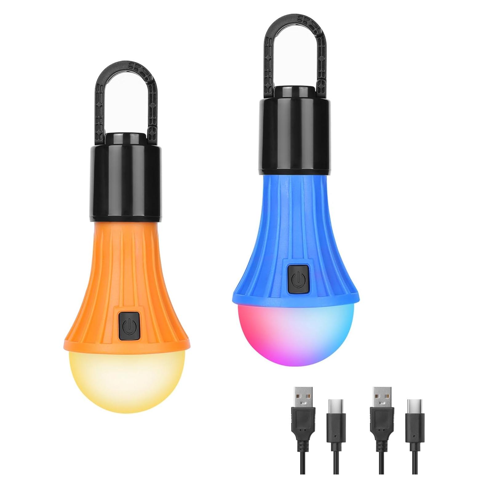 Linterna LED Recargable Lepro 7 Modos para Camping 14cm