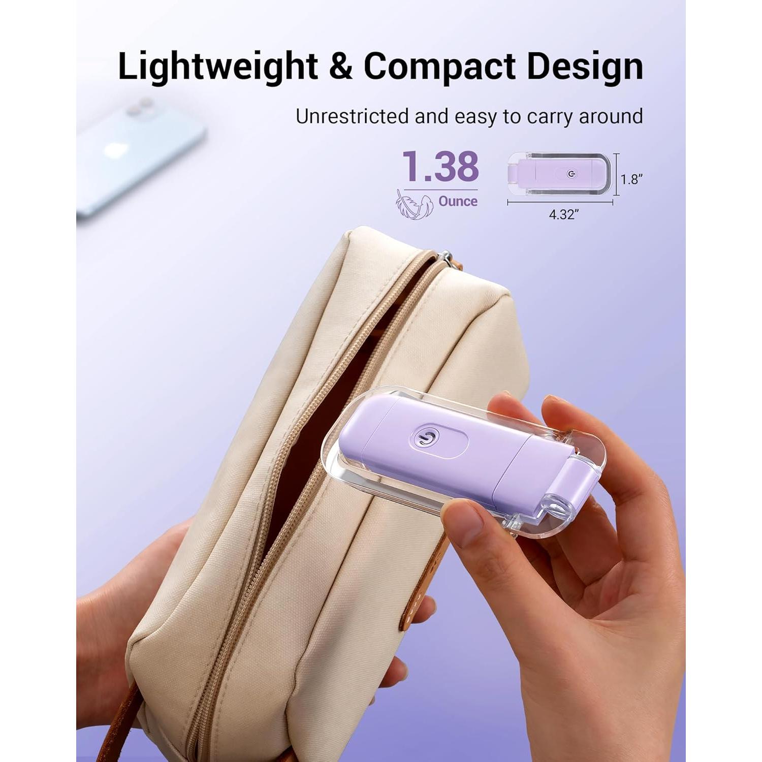 Luz de Libro LED DEWENWILS Recargable USB Púrpura 16 Lúmenes