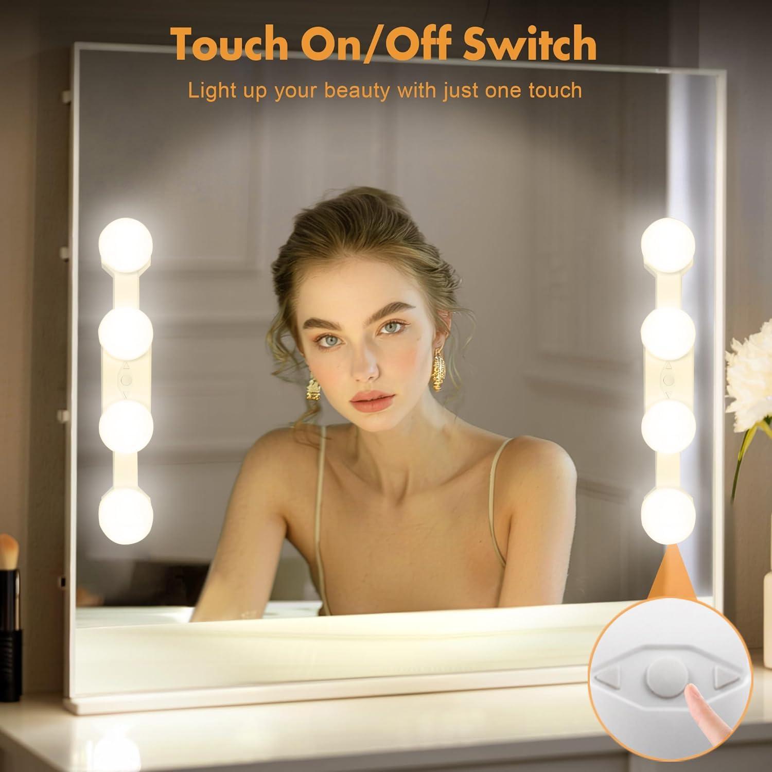 Luces de Maquillaje Inalámbricas Assemer LED 2 Pcs Regulables