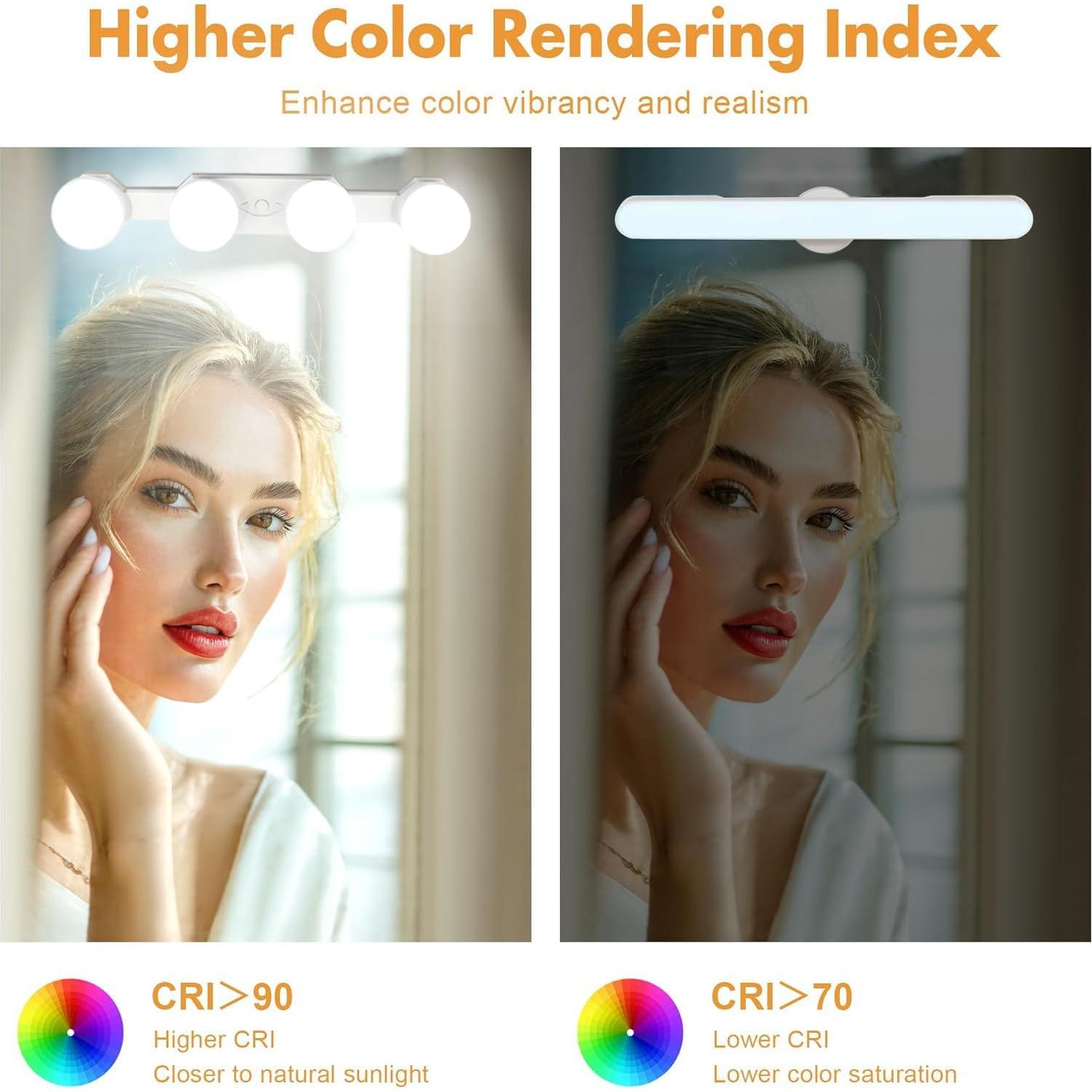 Luces de Maquillaje Inalámbricas Assemer LED 2 Pcs Regulables