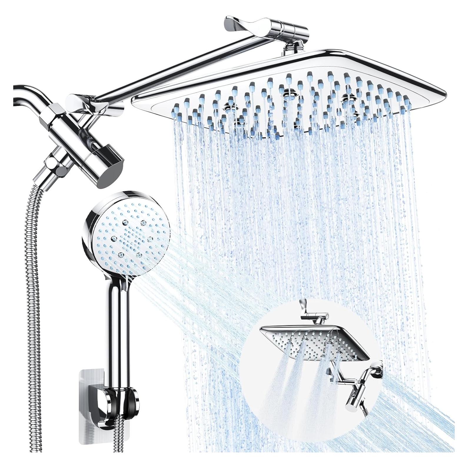 Cabezal de Ducha Veken Alta Presión Cromo Combo 3 Modos