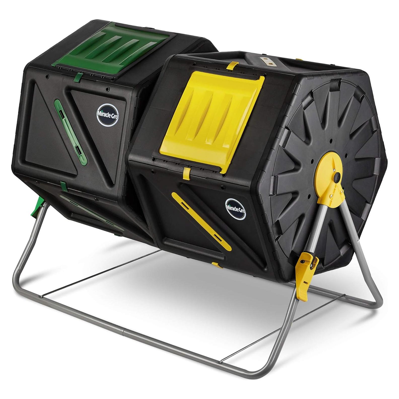 Tumbador de Compostaje Doble Cámara Miracle-Gro 105L