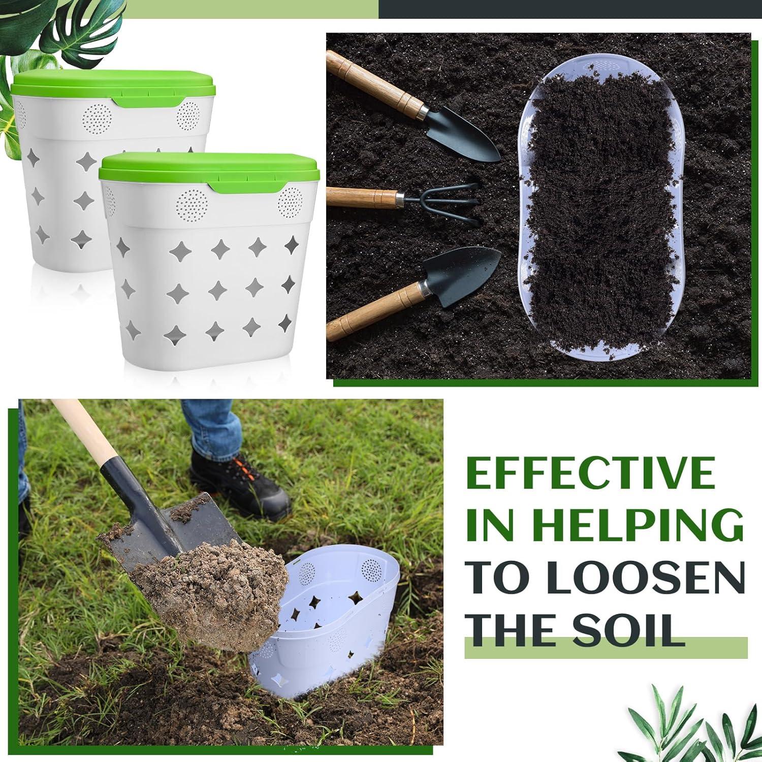 Paquete de 2 Compostadores de Gusanos Wiwiqing 8 Galones