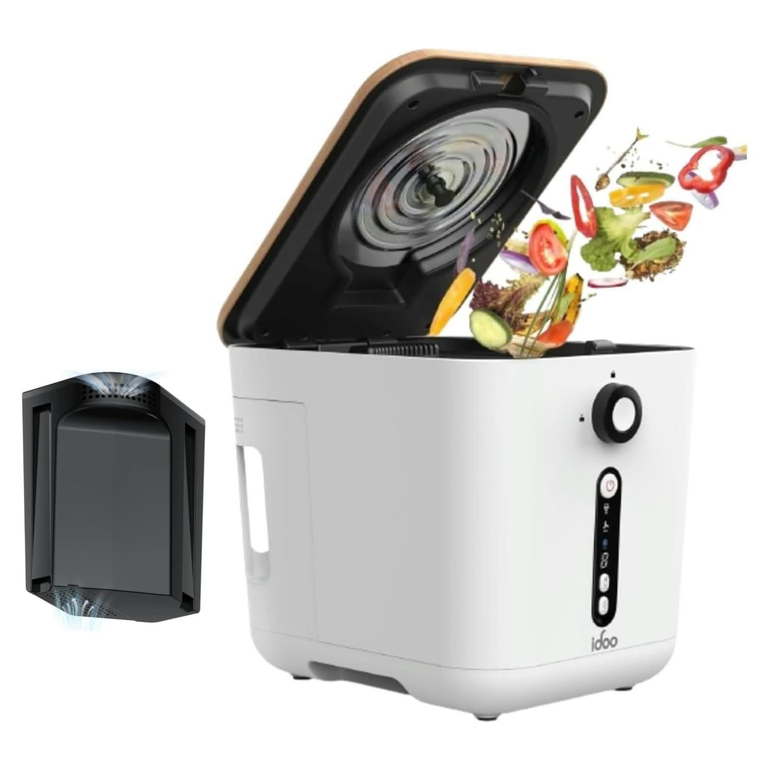 iDOO Compostador Eléctrico de Cocina 3L Sin Olores Blanco