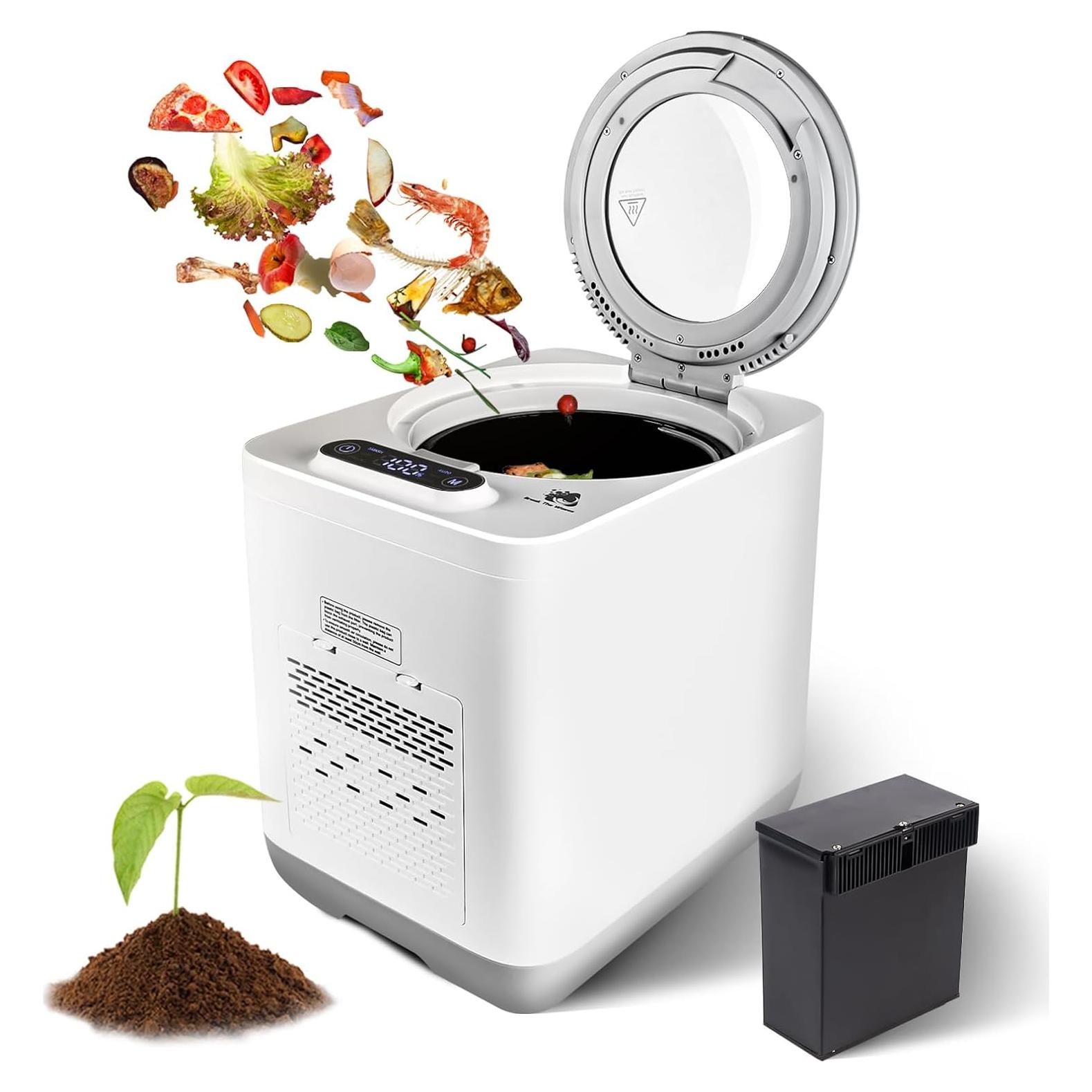 Compostador eléctrico de cocina Rompe las Olas 3.8L blanco