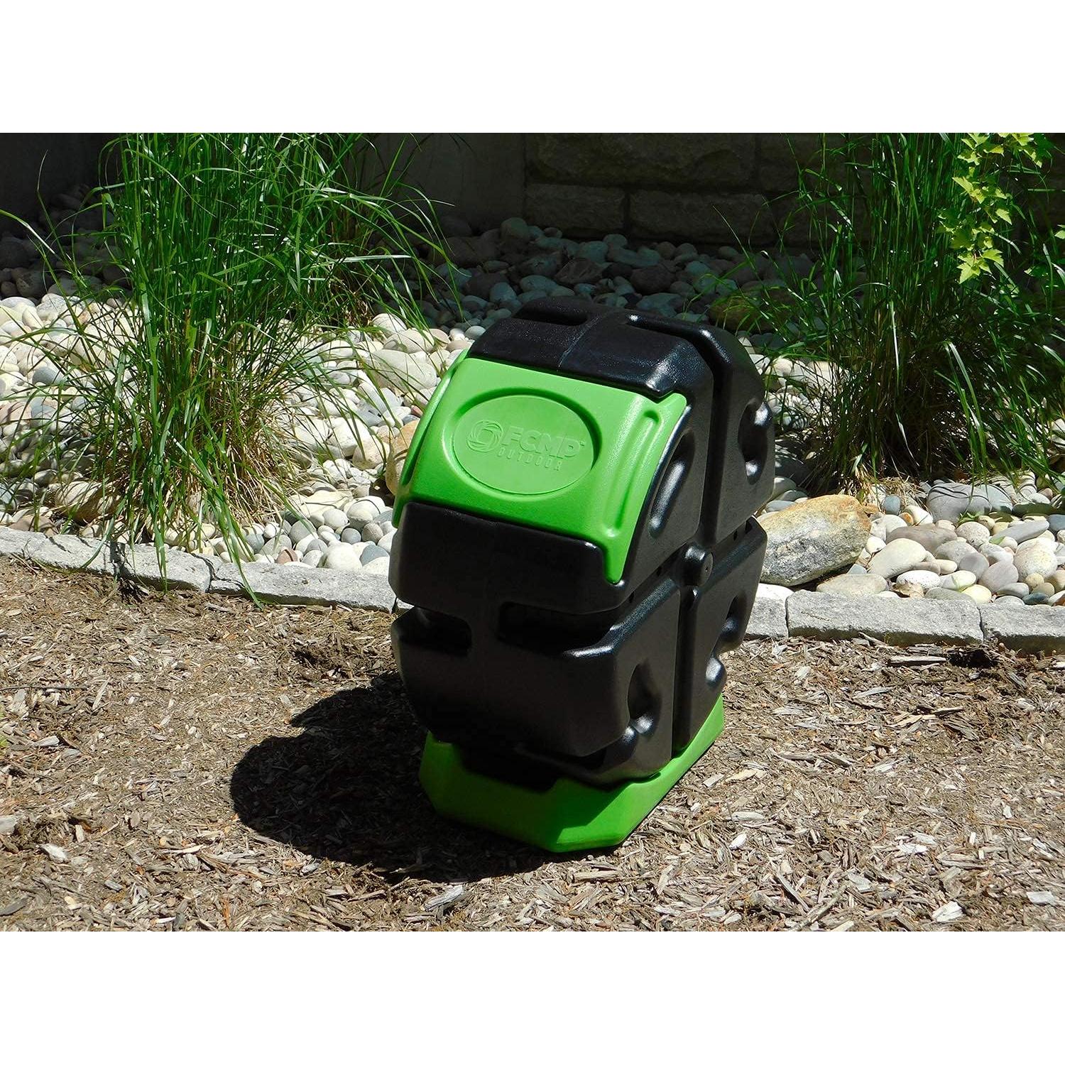 Compostador Giratorio FCMP Outdoor 19 Galones Negro Verde