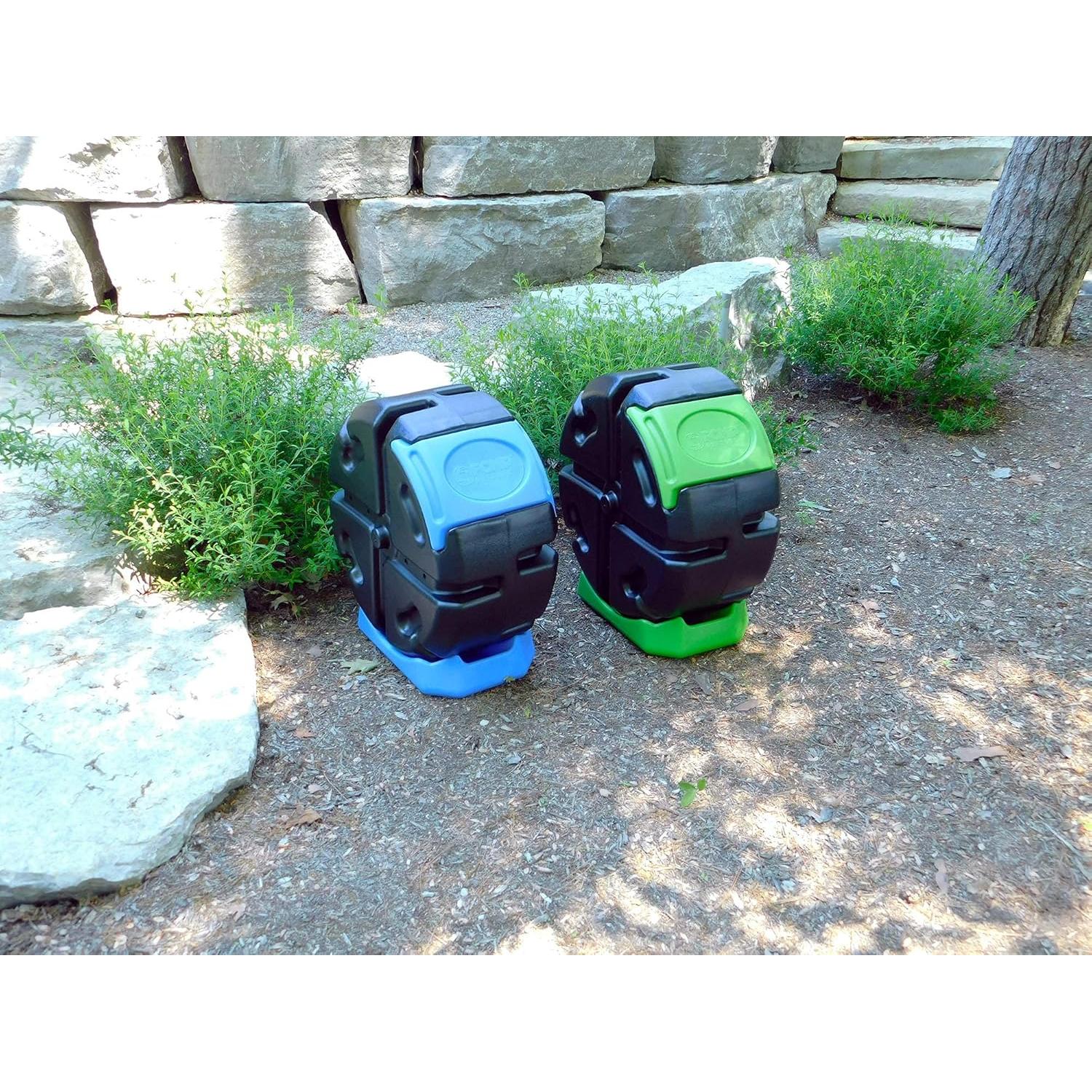 Compostador Giratorio FCMP Outdoor 19 Galones Negro Verde