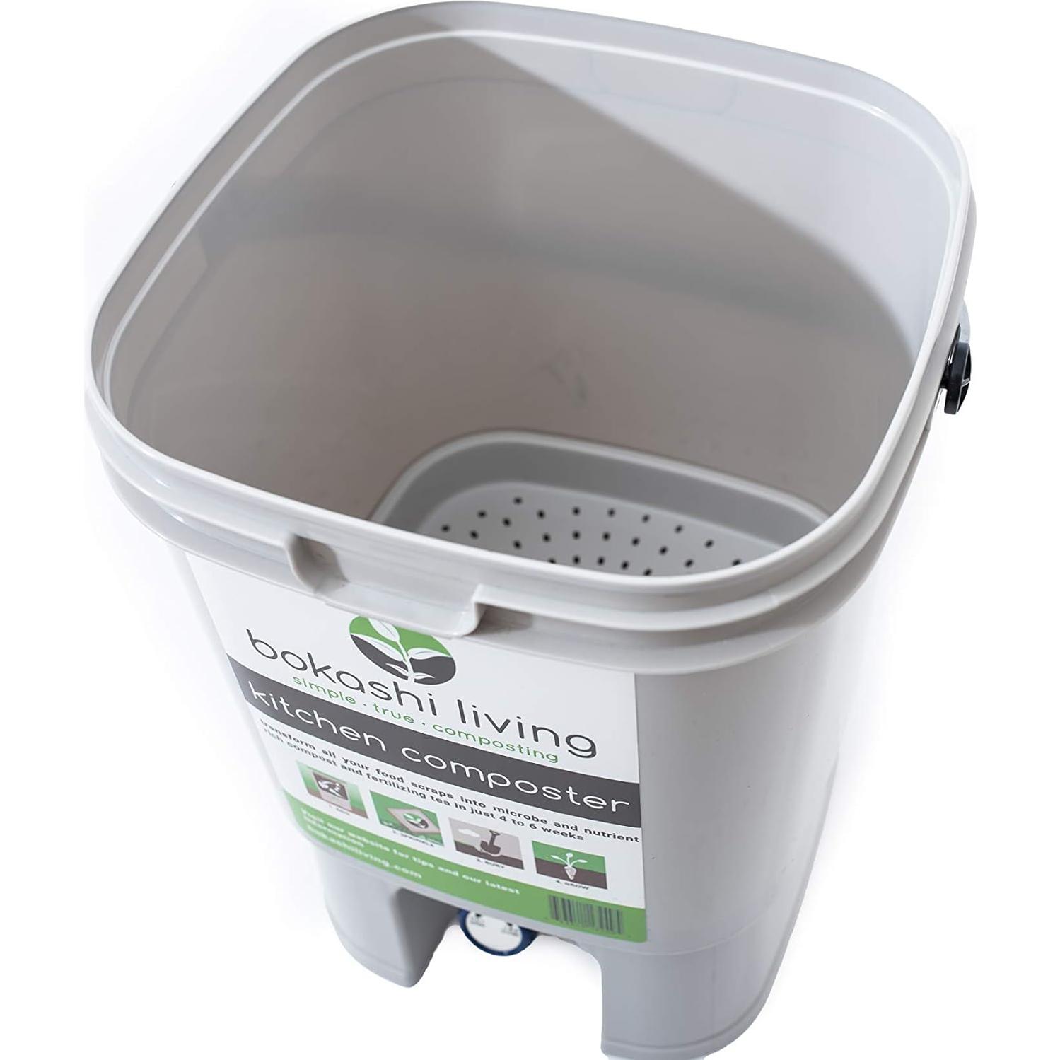 Kit de Compostaje Bokashi Premium 1 Contenedor 1 kg Salvado