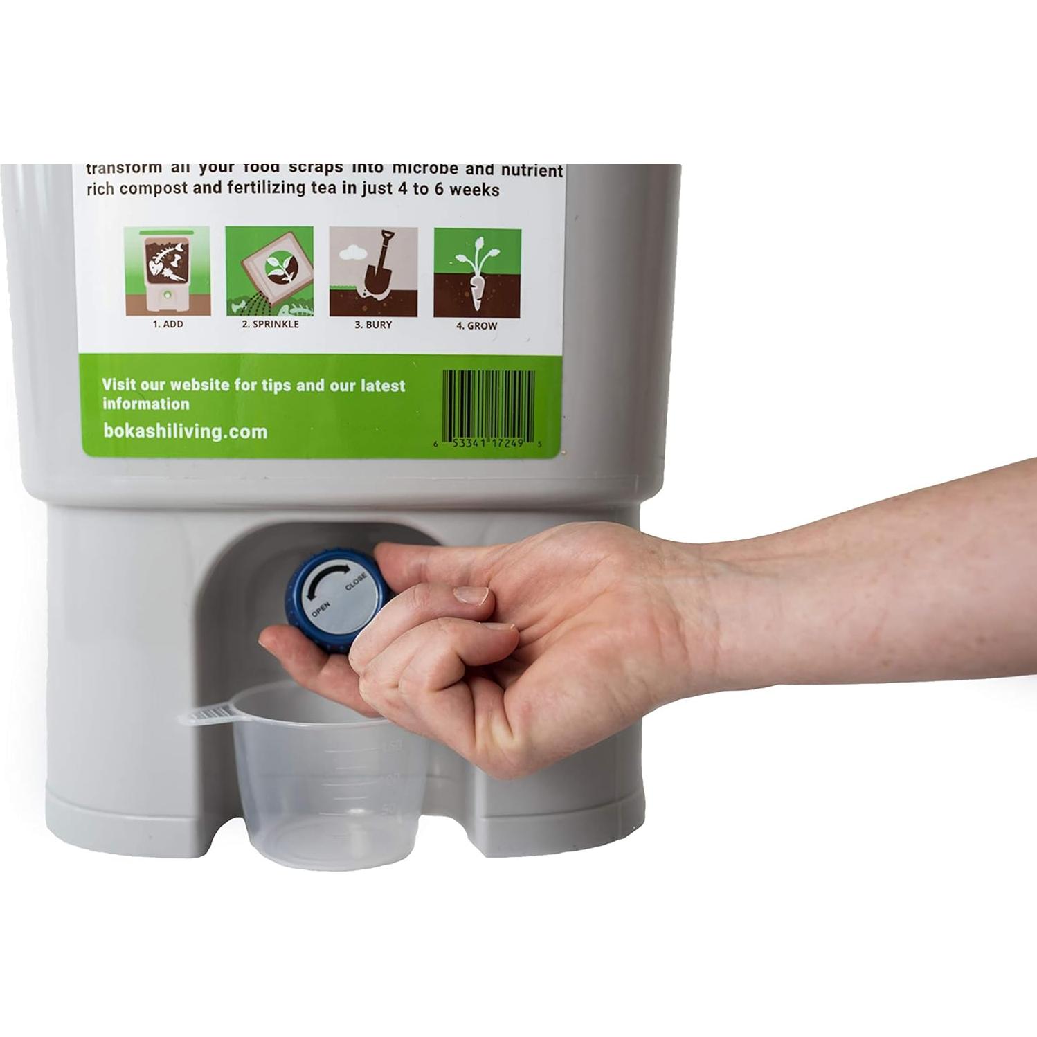 Kit de Compostaje Bokashi Premium 1 Contenedor 1 kg Salvado