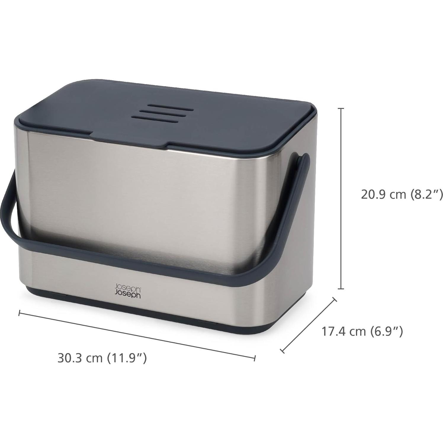 Cubo Compostaje Acero Inoxidable Joseph Joseph 4L con Filtro