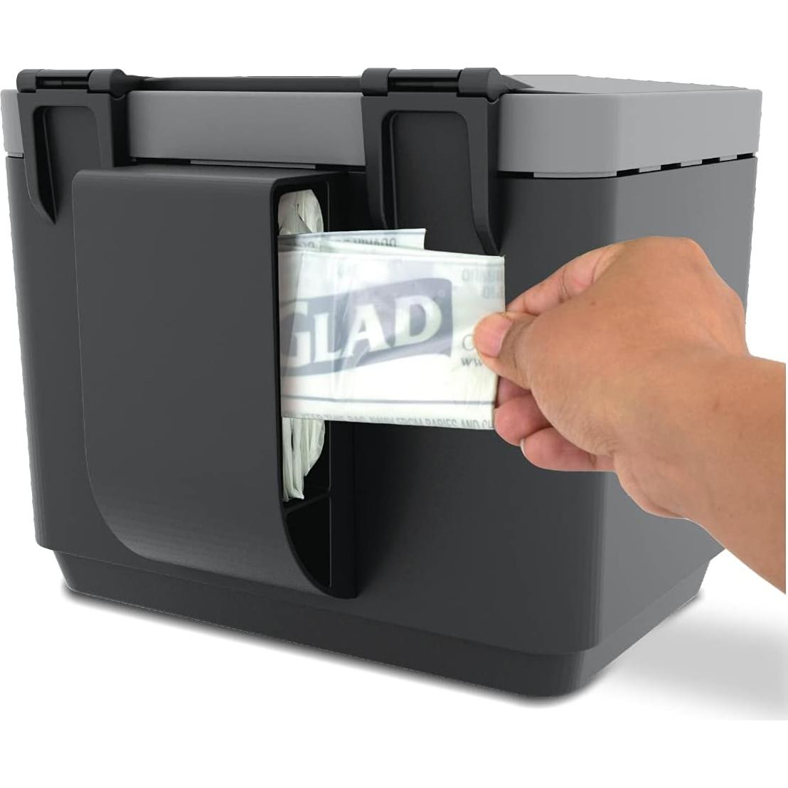 Cubo de Compostaje Glad 5.7L con Filtros y Canasta Removible