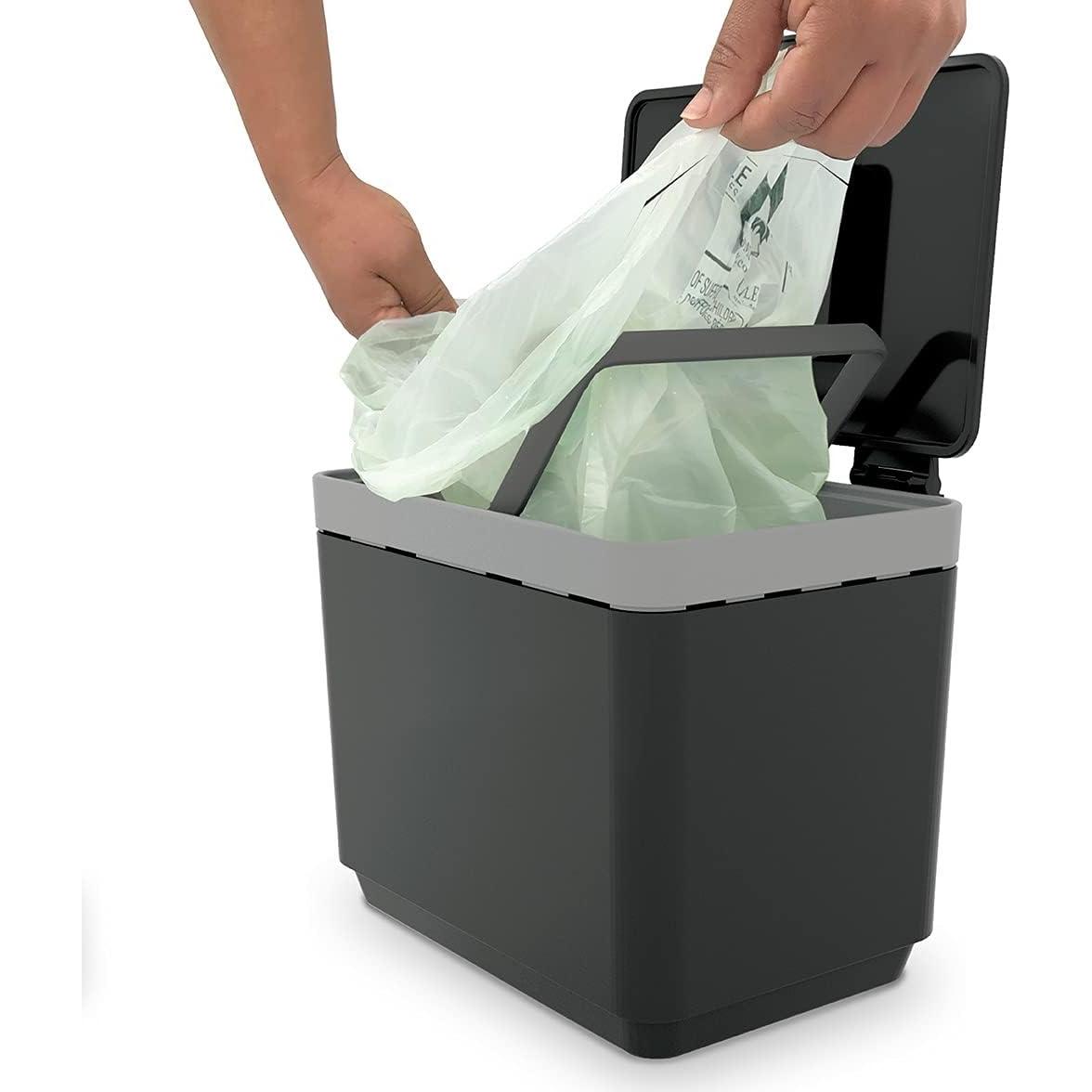 Cubo de Compostaje Glad 5.7L con Filtros y Canasta Removible