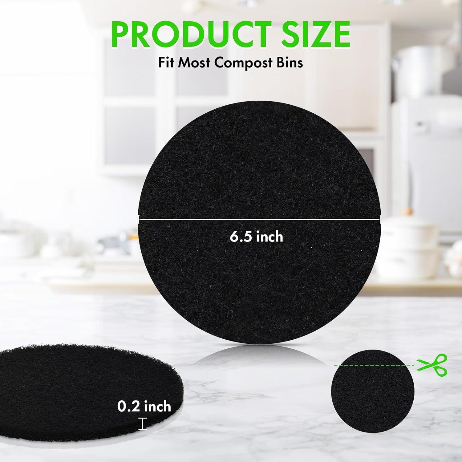 Filtros de carbón activado ENLOY para cubos de compostaje 12u