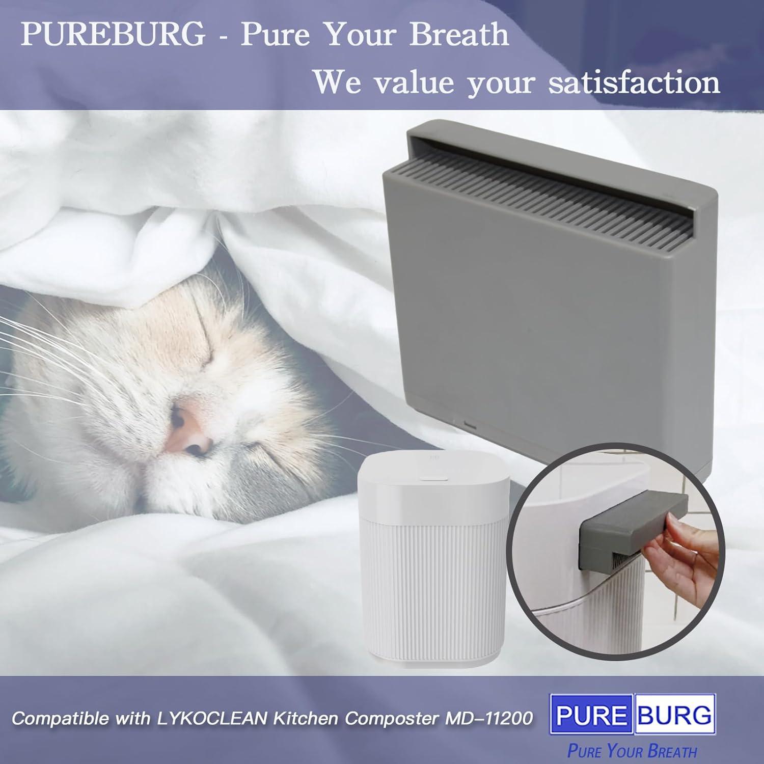 Filtro Desodorizante PUREBURG para Compostador LYKOCLEAN MD-11200, 2 Pzas