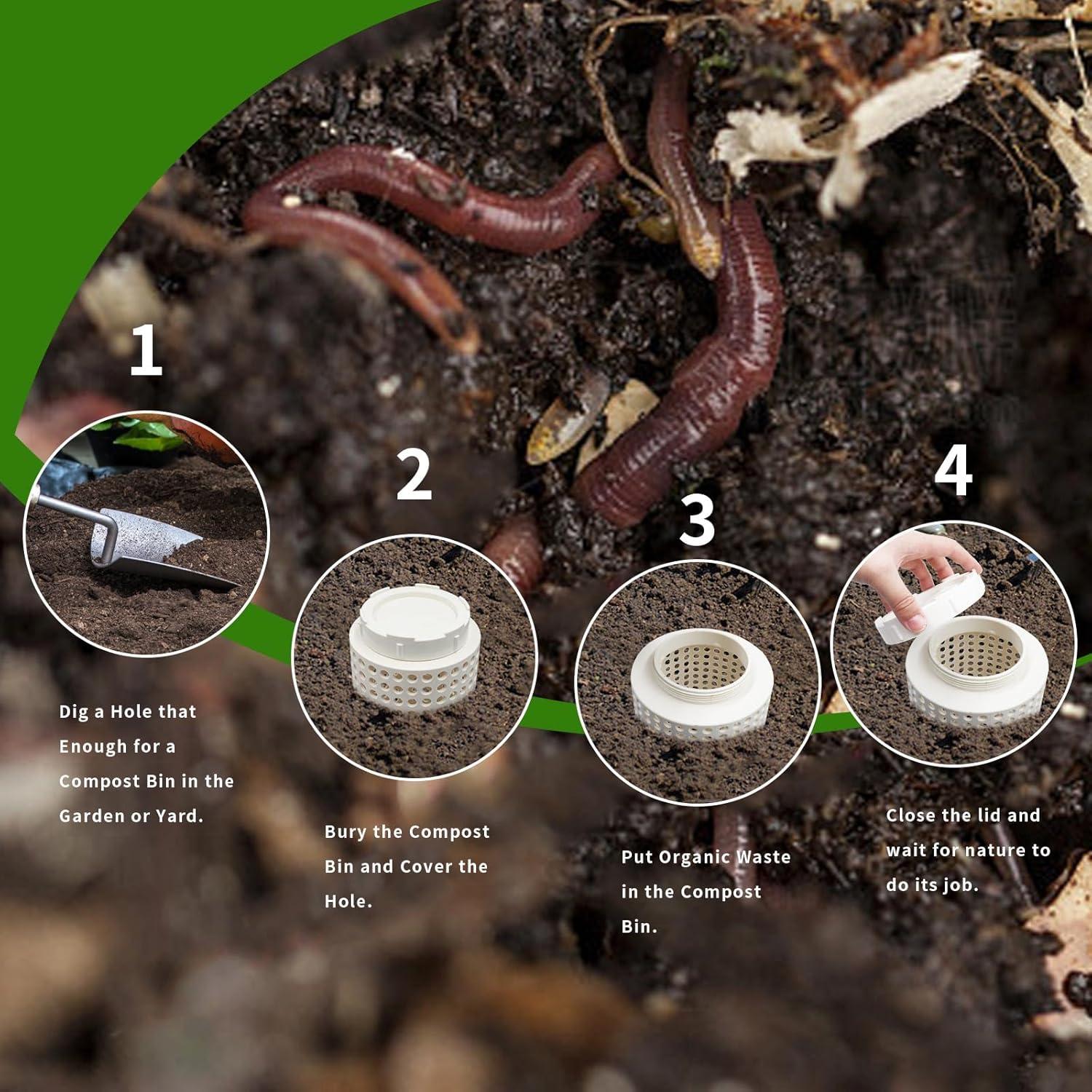 Paquete de 4 Bin de Compostaje Subterráneo MHLLGN