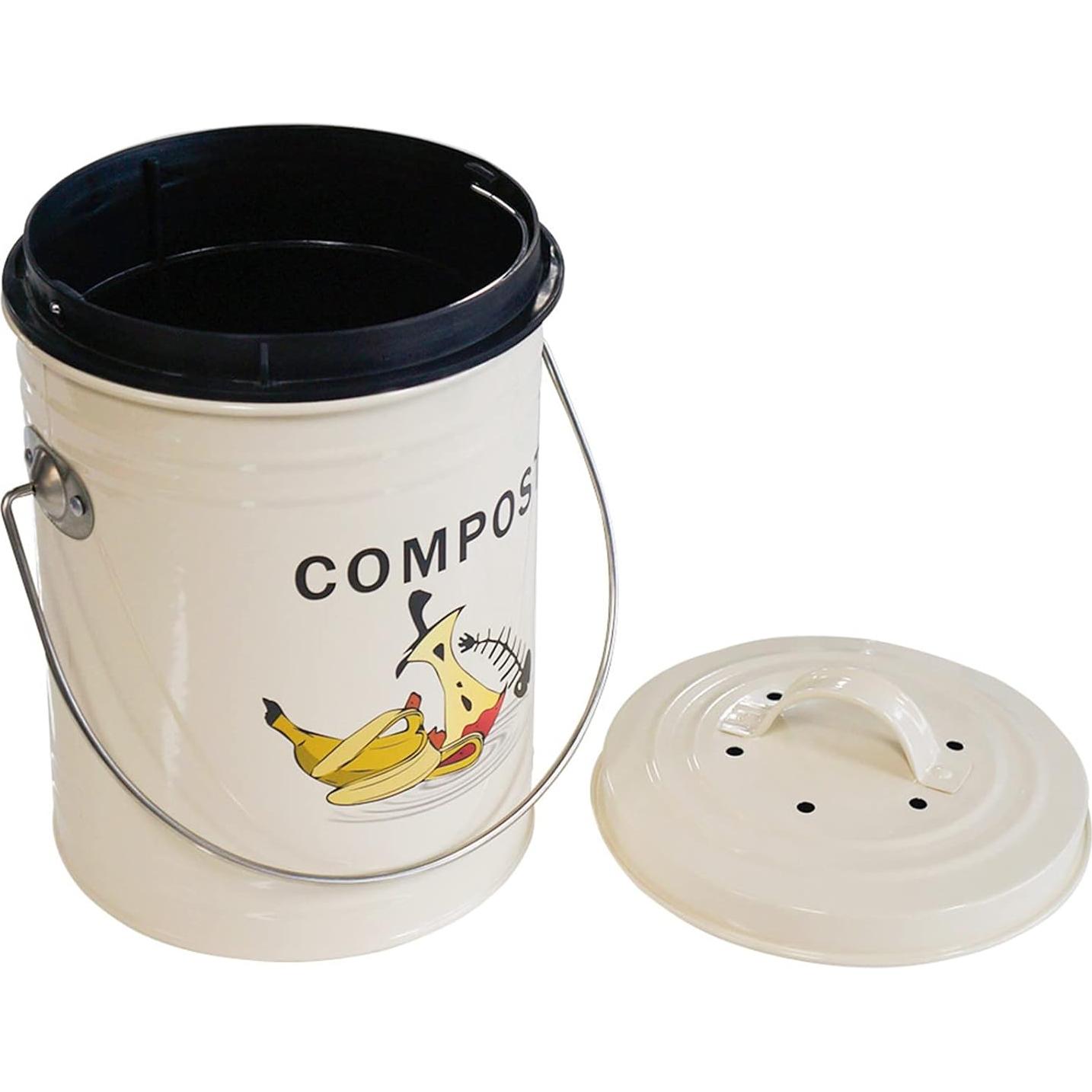 Cubo de Compostaje SOTECH 18,5x18,7x24 cm con Tapa