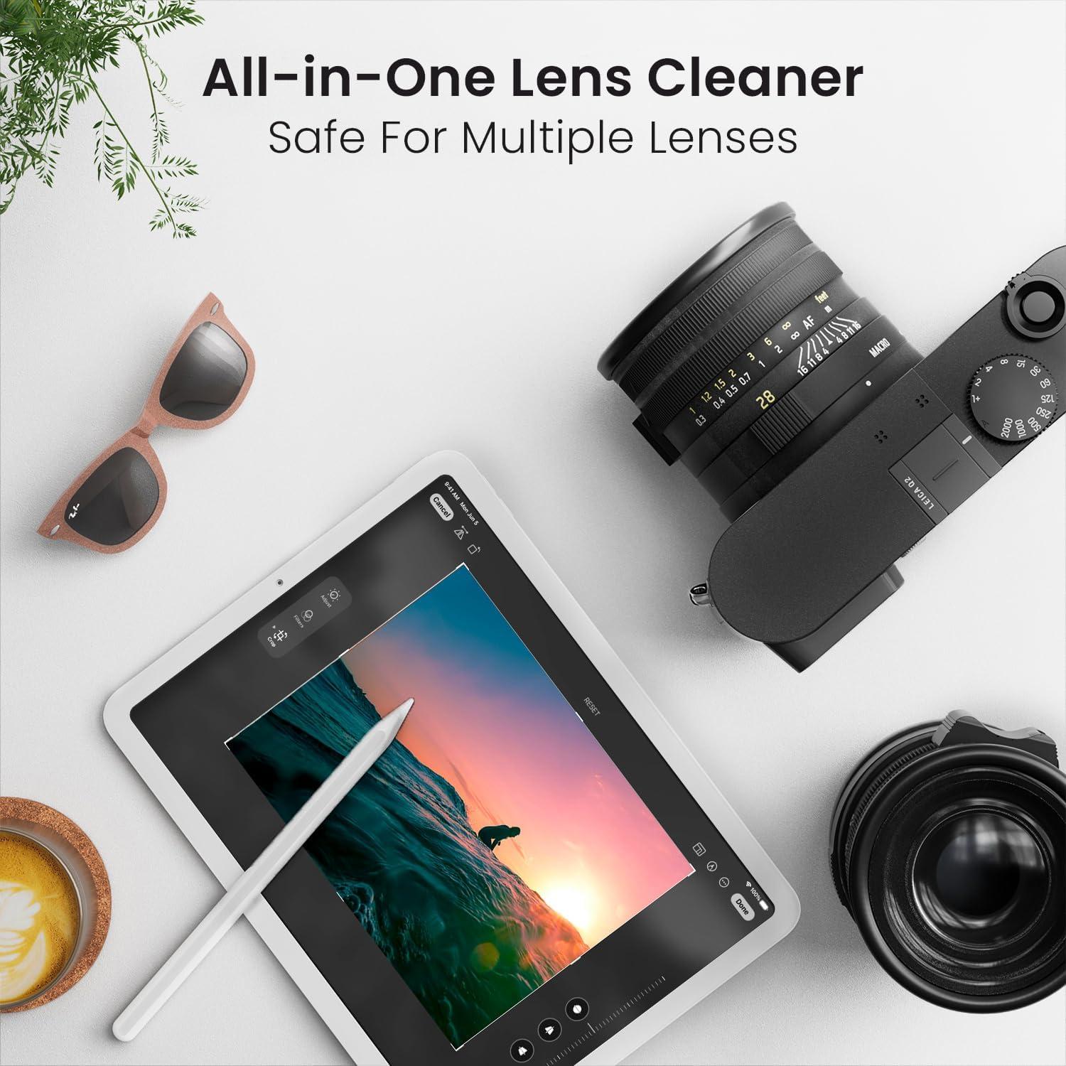 Kit de Limpieza de Gafas EVEO - 4 Piezas con Spray y Paño