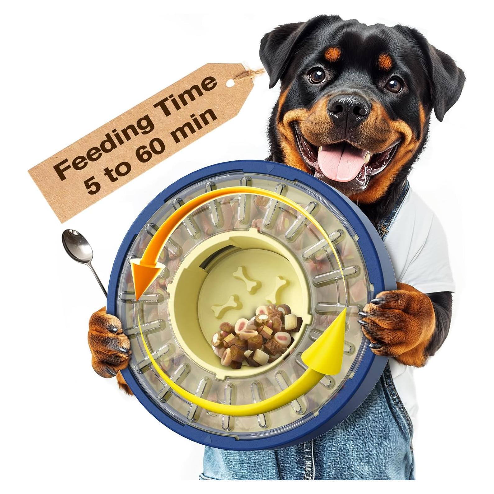KADTC Tazón Rompecabezas para Perros Alimentación Lenta 0.5L