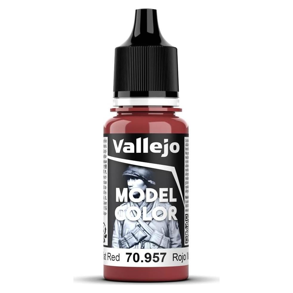 Pintura Acrílica Vallejo Rojo Mate 17ml para Modelos