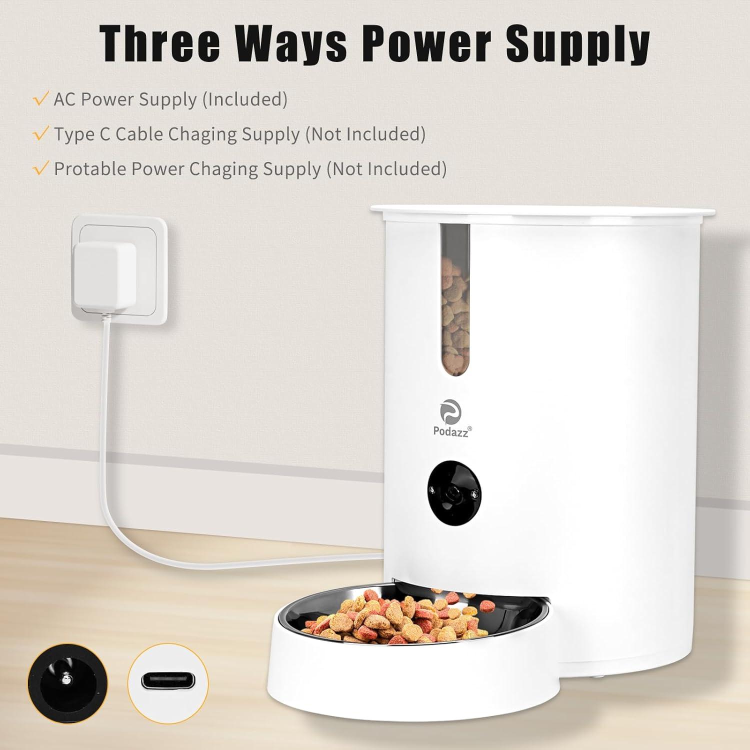 Comedero Automático Podazz F18C HD 1080P para Gatos y Perros