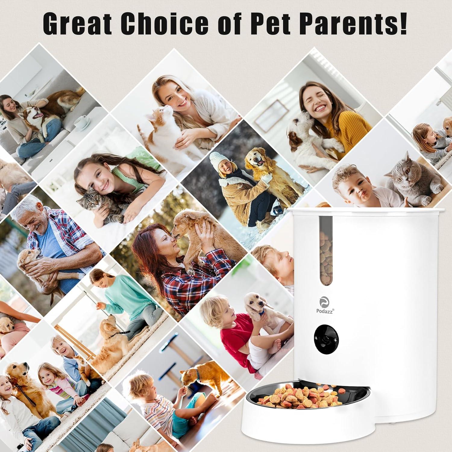 Comedero Automático Podazz F18C HD 1080P para Gatos y Perros