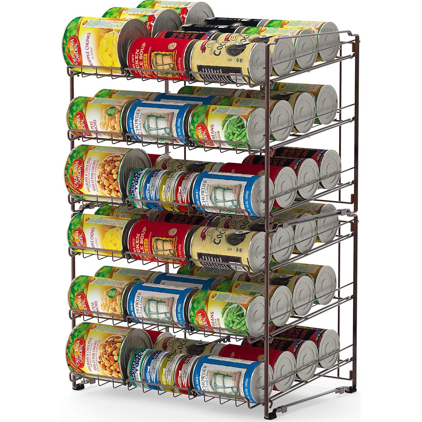 Organizador apilable de latas SimpleHouseware bronce 3 estantes