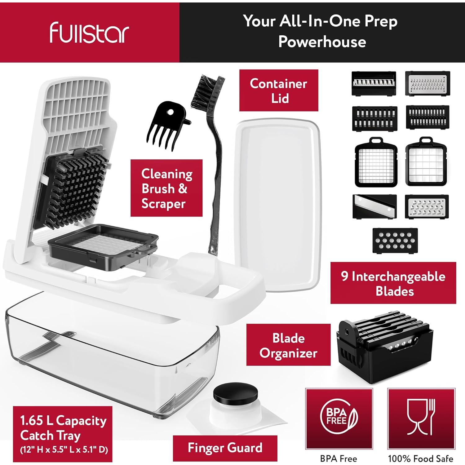 Cortador de Verduras Fullstar Lite 9 en 1 con Contenedor