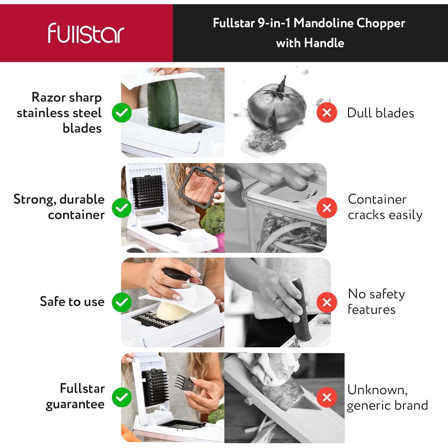 Cortador de Verduras Fullstar Lite 9 en 1 con Contenedor